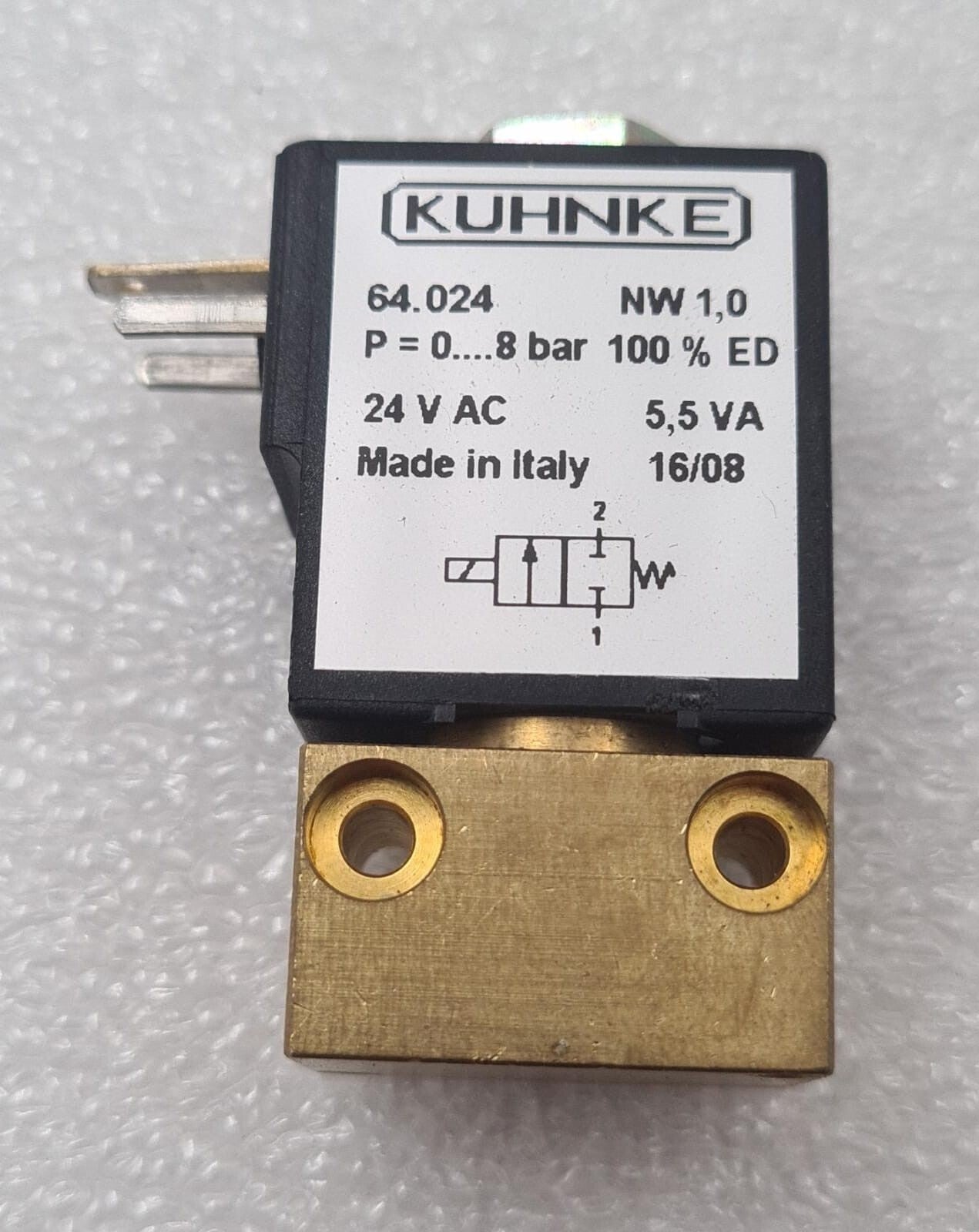 KUHNKE 64 Series 64.024 NW 1,0 Miniature Solenoid Valve 24V AC