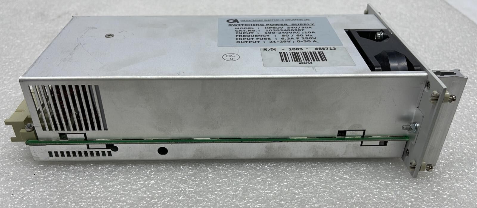 GAMATRONIC HPSuV Rectifier 1020240030F Switching Power Supply 24V 30A