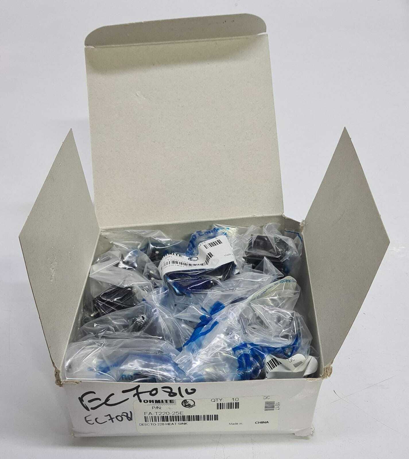 [LOT OF 10] NEW SEALED - OHMITE FA-T220-25E TO-220 HEAT SINK