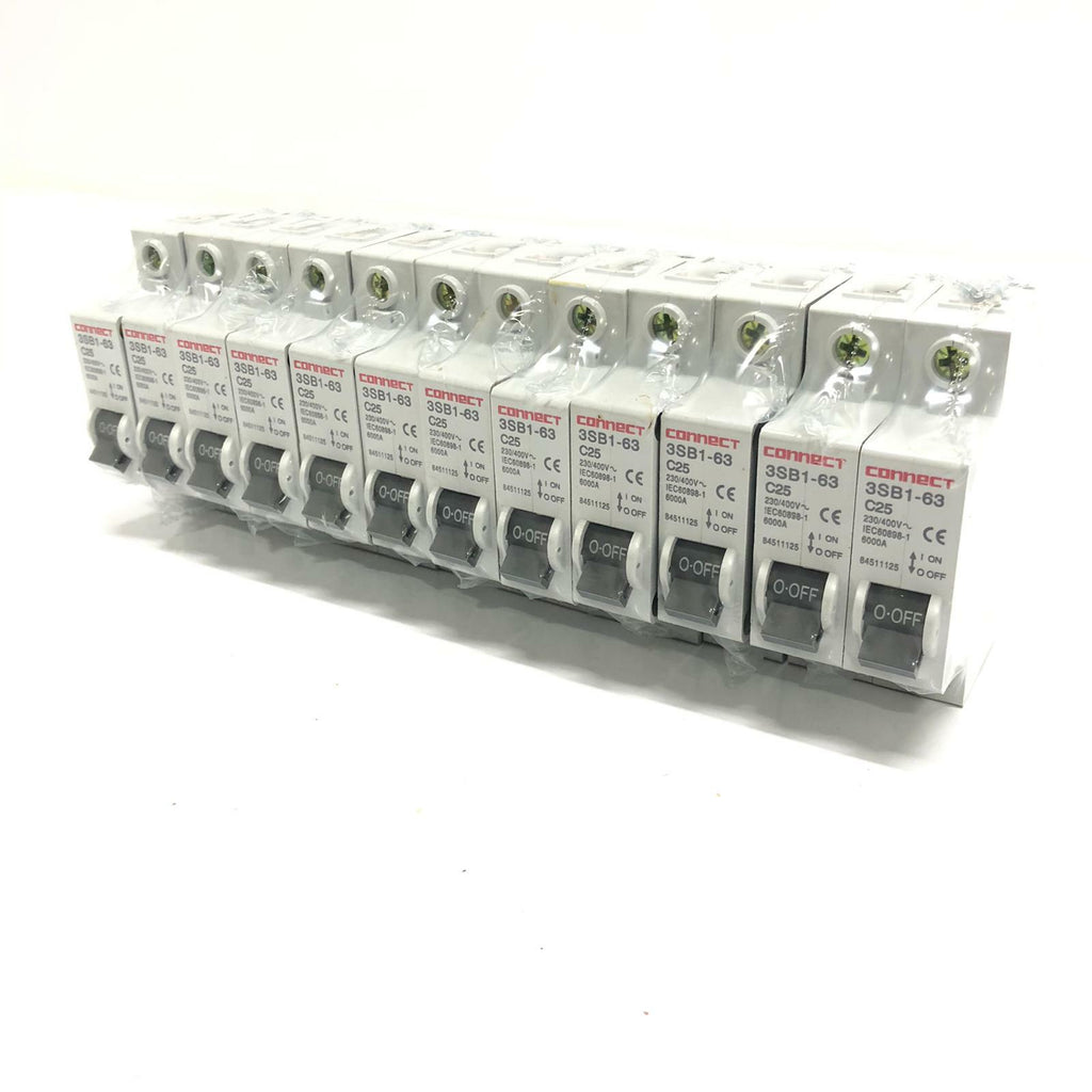 [LOT 12] NEW - Connect Corp 3SB1-63 C25 Circuit Breaker Fuse 230/400V 6000A
