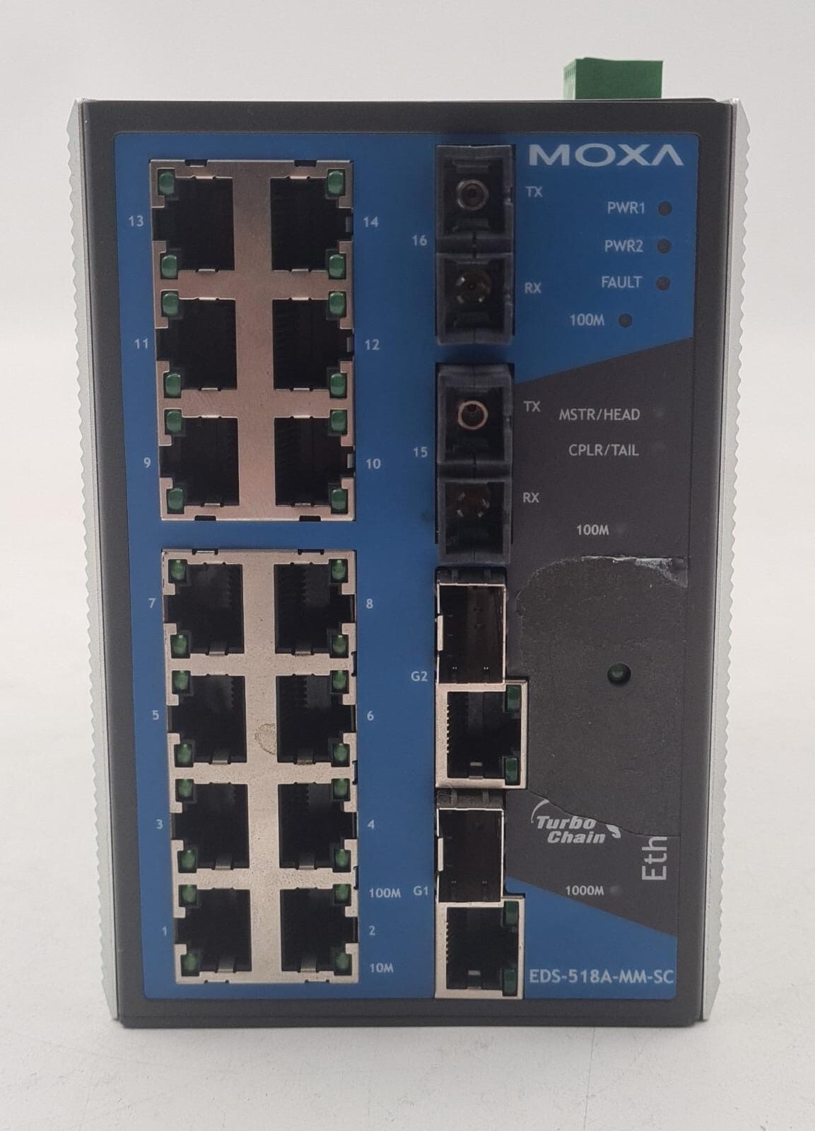 MOXA Turbo Chain EDS-518A-MM-SC Ethernet Industrial Switch 1201005180012