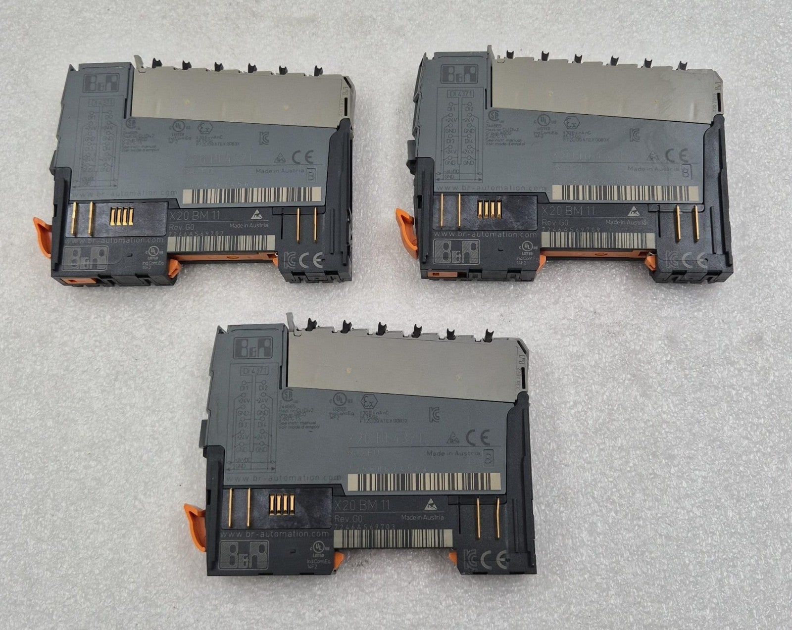 [LOT 3 PCS] B&R Automation X20 DI 4371 Digital Control Module W/ X20 BM 11