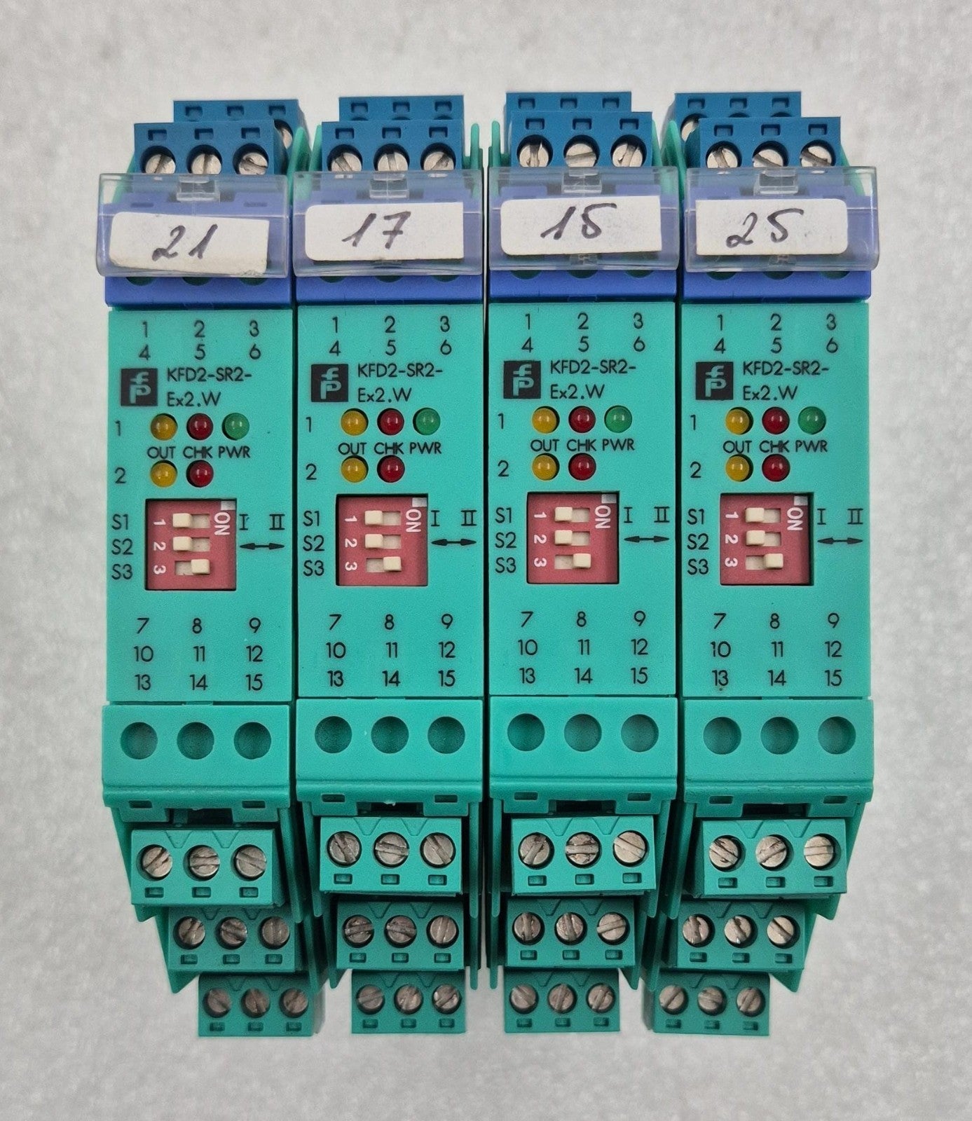 [LOT 4 PCS] PEPPERL+FUCHS K-System KFD2-SR2-Ex2.W 132960 Switch Amplifier