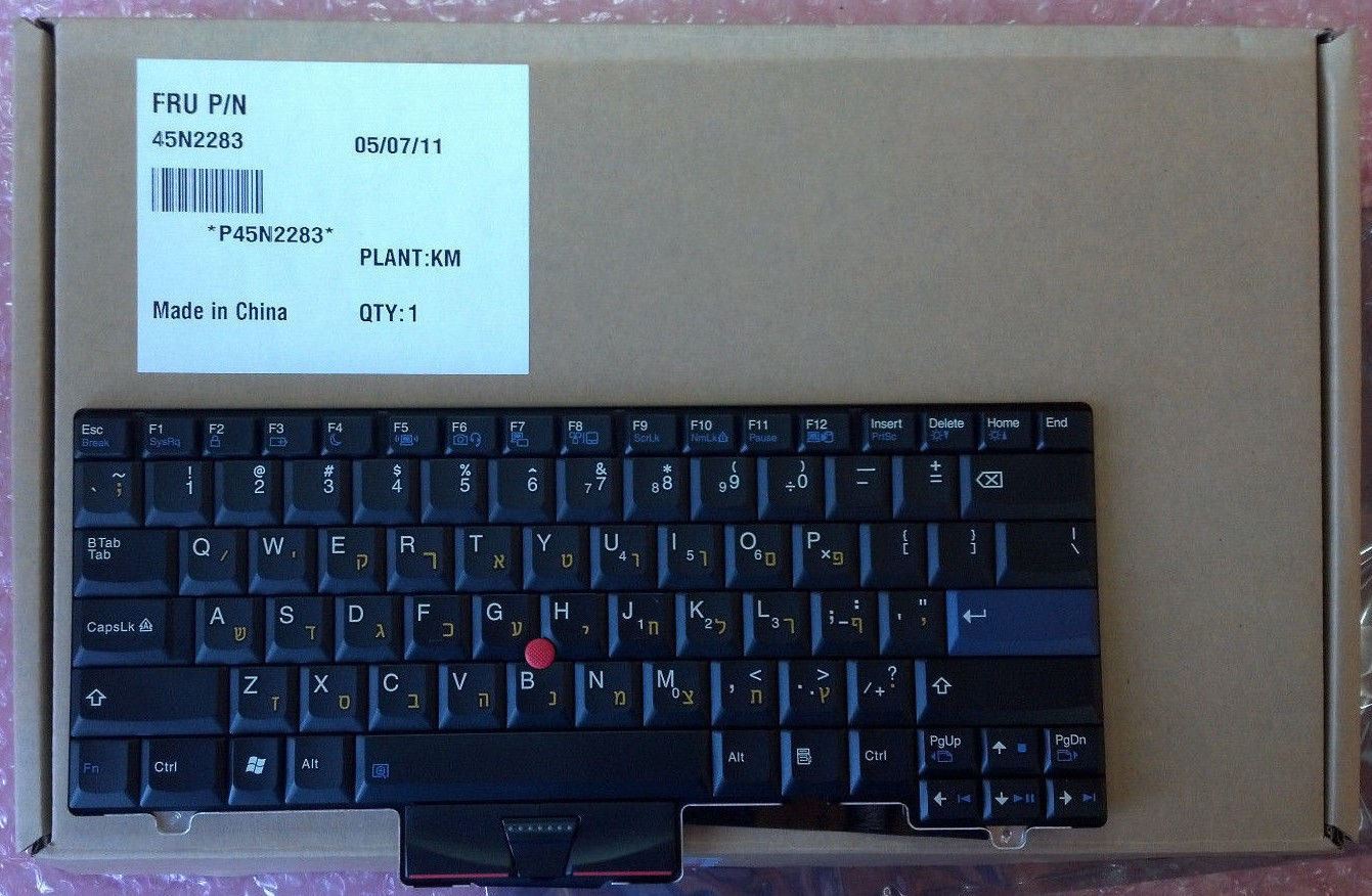 IBM New Keyboard For Lenovo ThinkPad L410 L412 L510 L512 SL410 SL510 English Heb