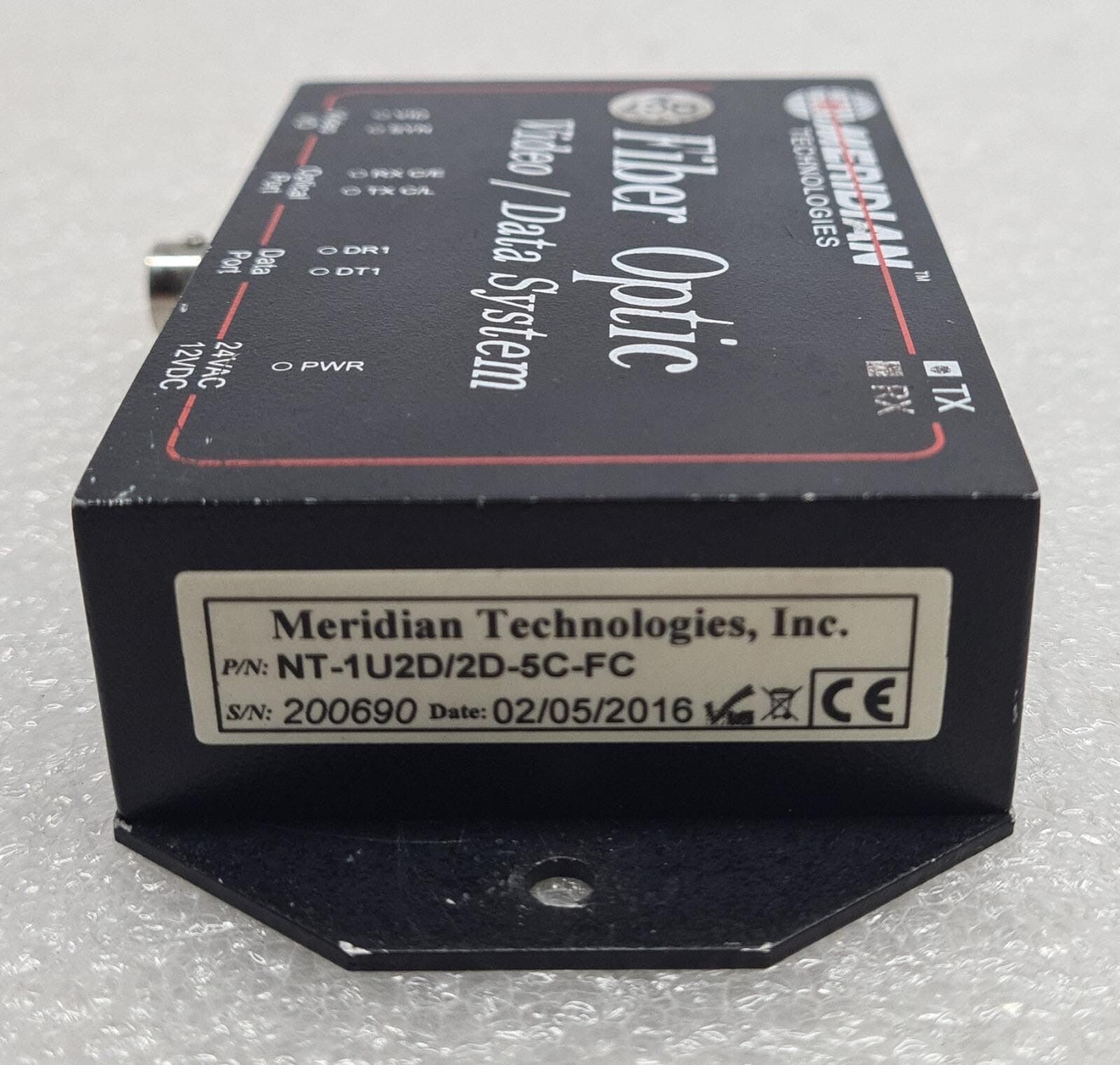 Meridian Technologies NT-1U2D/2D-5C-FC Fiber Optic Video / Data System