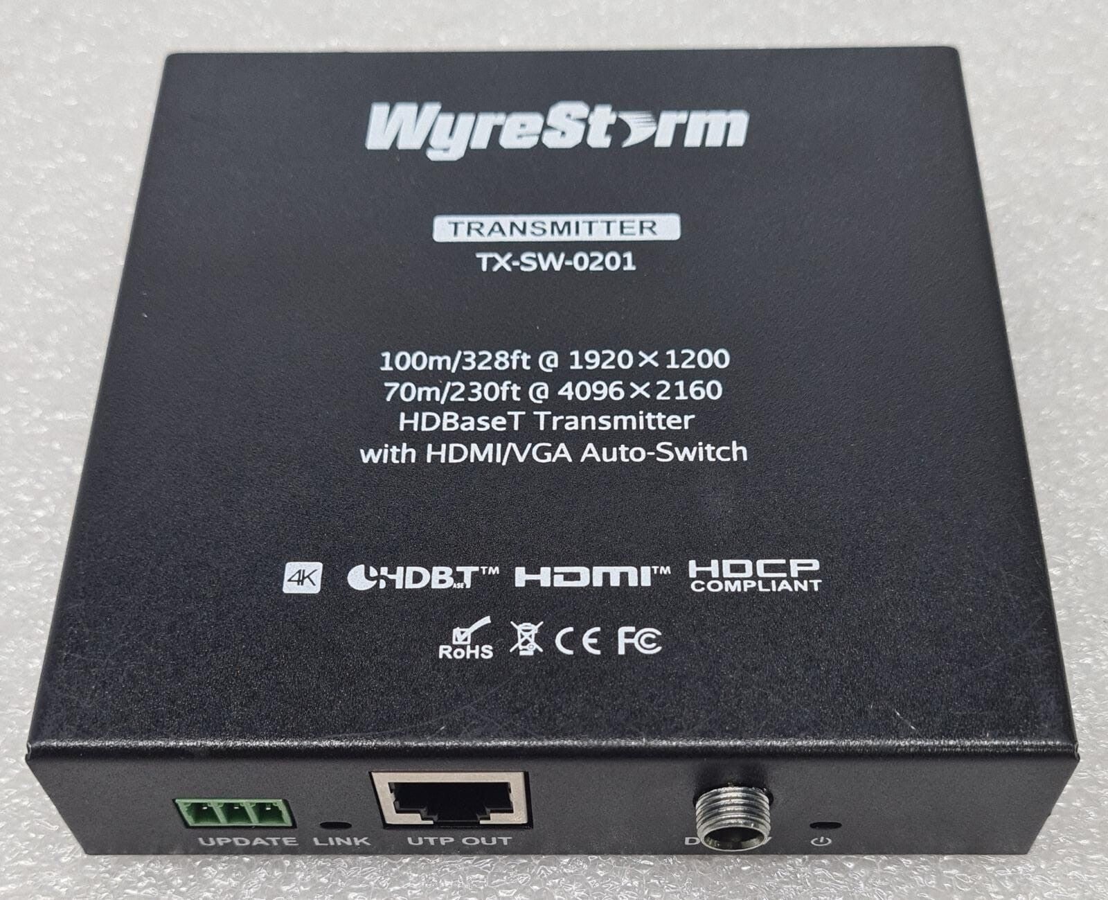 WyreStorm TX-SW-0201 HDBaseT Transmitter 4K W/ HDMI VGA Auto-Switch