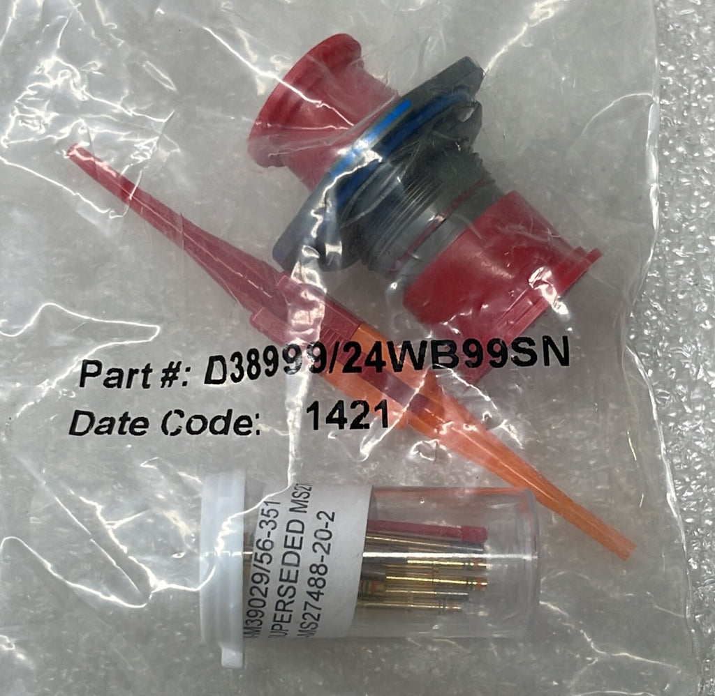 [LOT OF 7] NEW Sealed - Amphenol D38999/24WB99SN Circular Mil Spec Connector