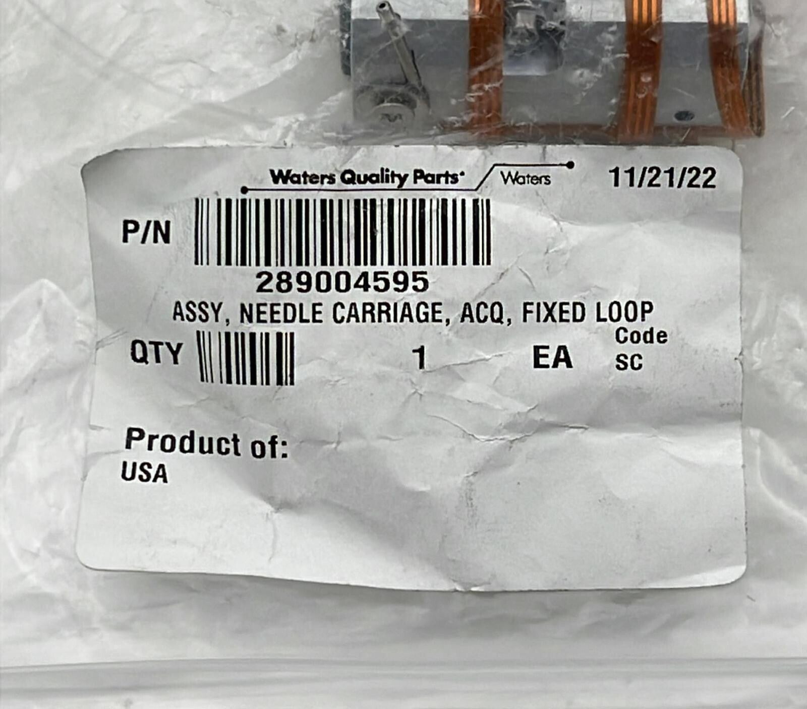 Waters Alliance 210000524 Needle Carriage ACQ Fixed Loop 289004595