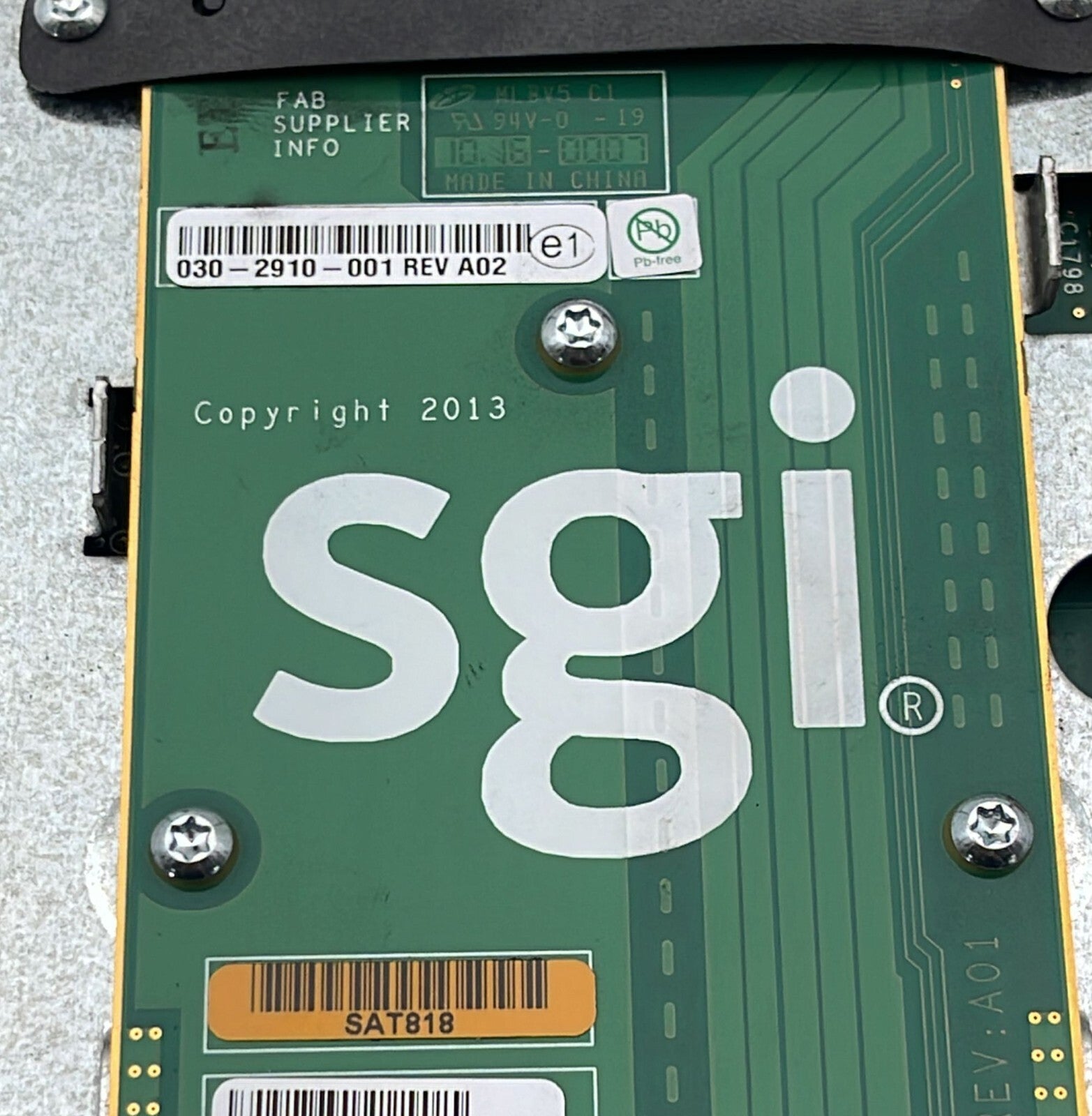 HPE P0000908-004 DDR4 Memory Riser Expansion Board SGI 030-2906-005 030-2910-001