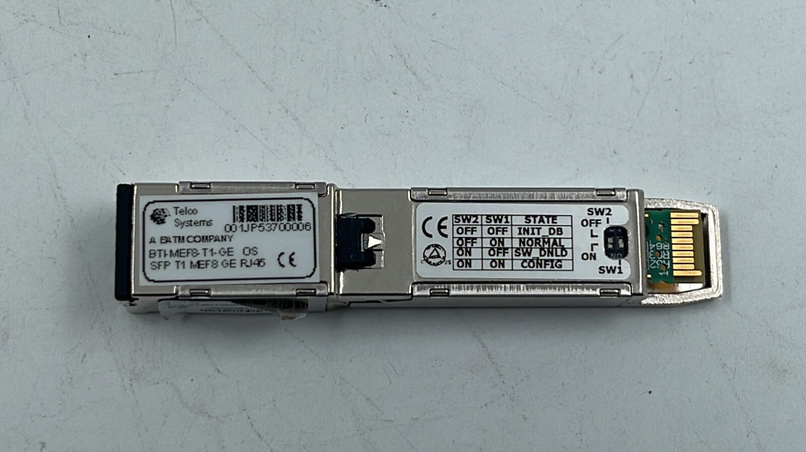 Telco systems RAD System on an SFP MiTOP-E1T1 GbE Remote Bridge Transceiver
