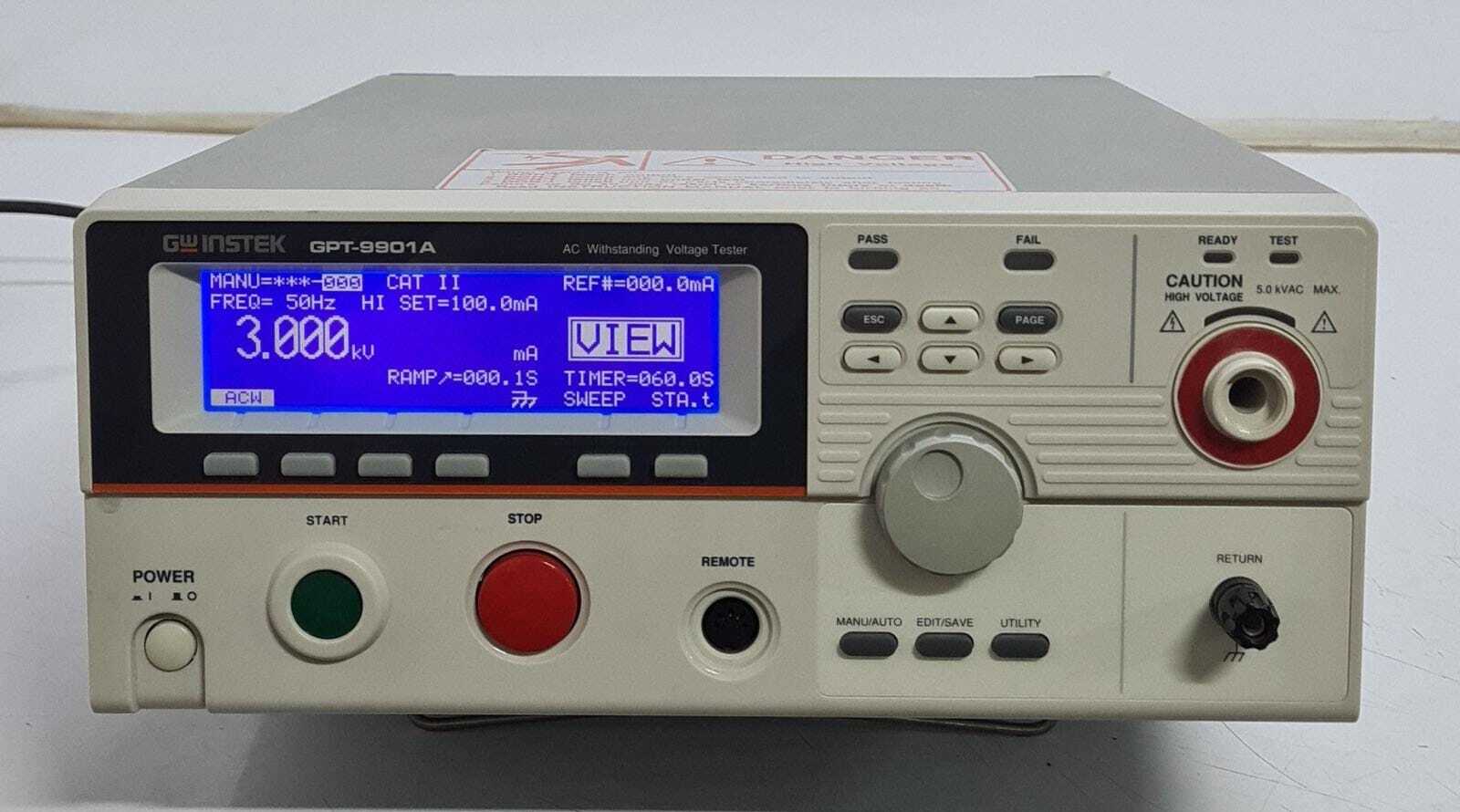 GW INSTEK GPT-9901A AC Withstanding Voltage Tester Safety Hi-Pot