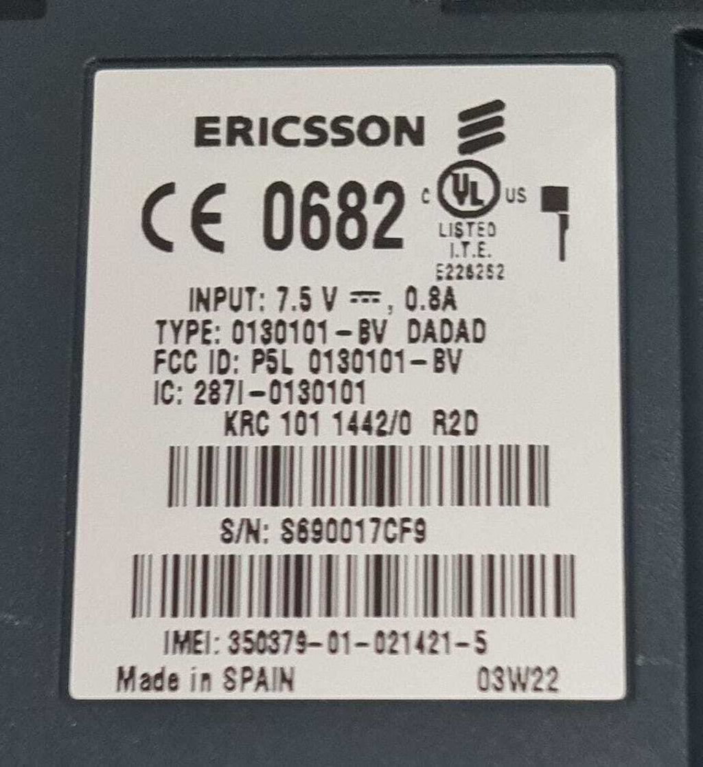 Ericsson F251m KRC 101 1442/0 R2D 0130101-BV 7.5V 0.8A W/ YUASA Battery
