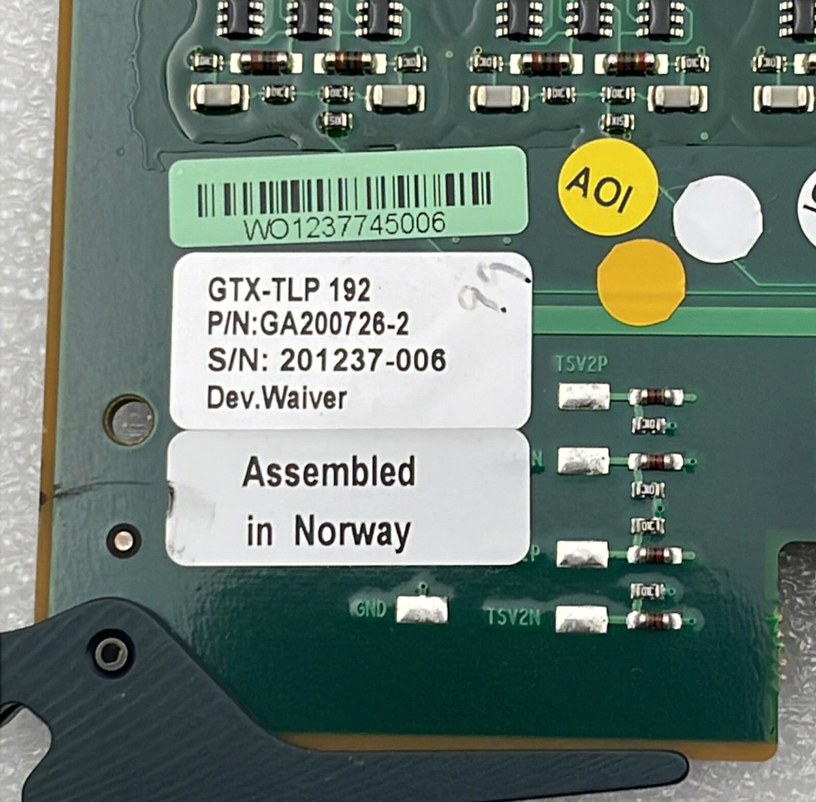 GE Healthcare Vivid E9 Ultrasound GTX-TLP 192 Board GA200726-2