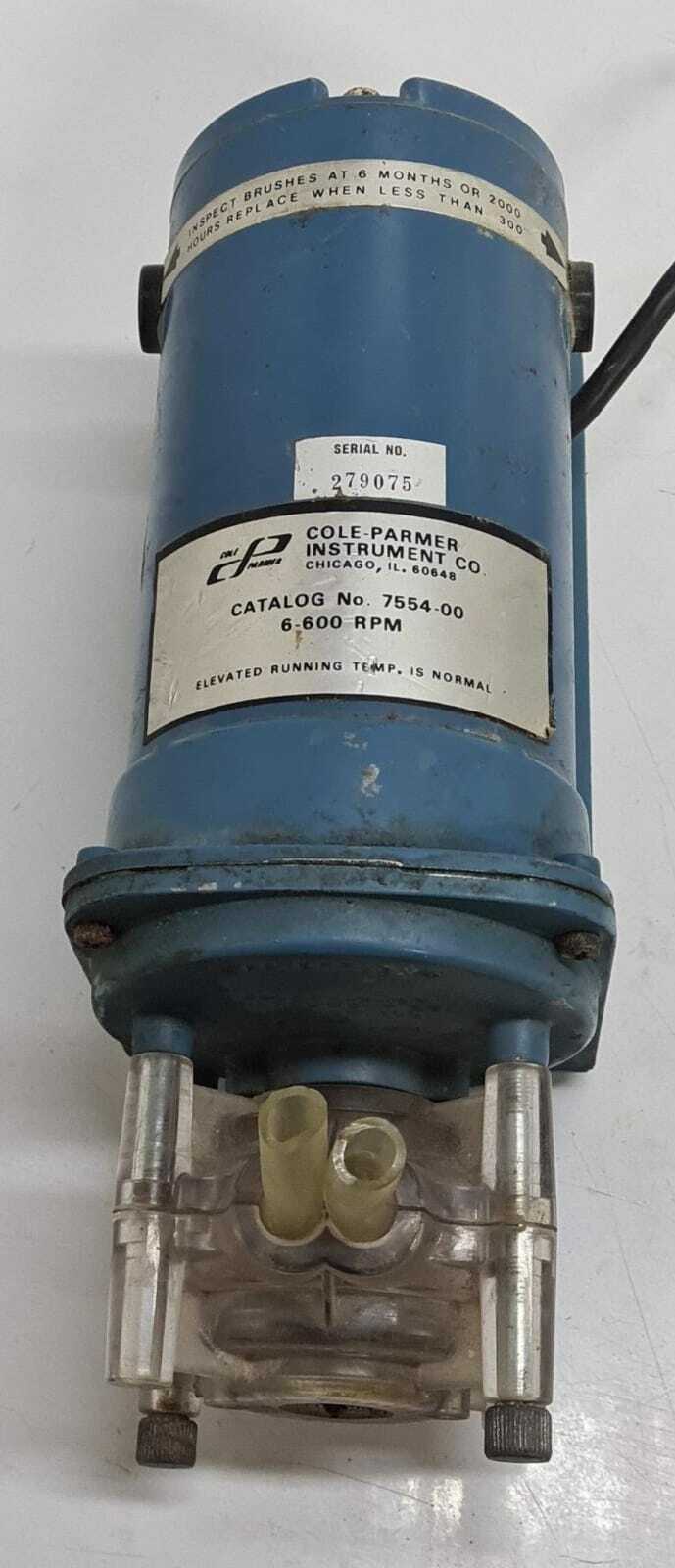 Cole-Parmer 7554-00 Master-Flex Variable Speed Drive W/ Peristaltic Pump 7018-20