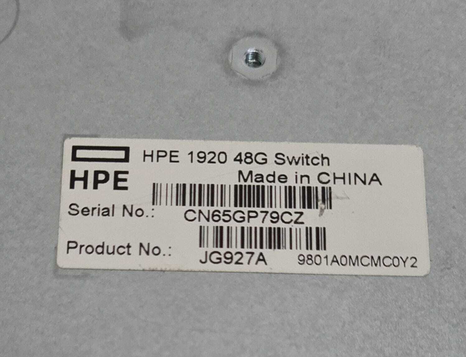 HP / HPE OfficeConnect Switch 1920 48G Port JG927A Network SFP Receiver