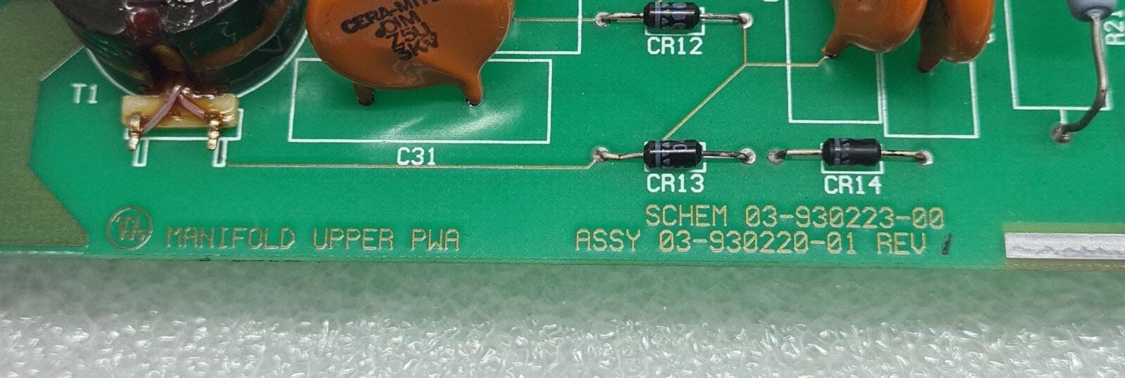 Varian Saturn GCMS 2000 Manifold Upper PWA SCHEM 03-930223-00 03-930220-01 Board