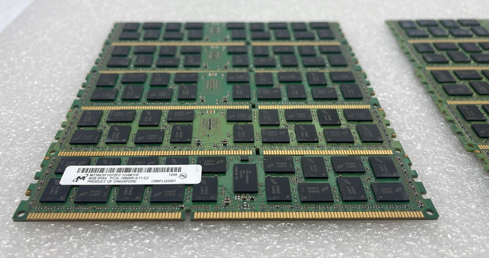 [LOT OF 15] MICRON 8BG 2RX4 PC3L-10600R-9-11-E2 MT36KSF1G72PZ-1G4MHF Memory RAM