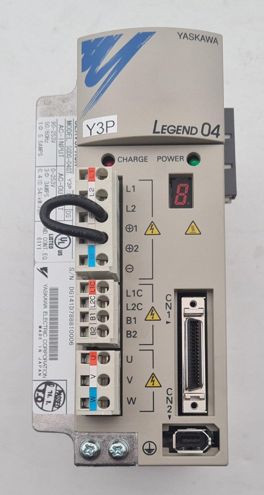 YASKAWA LEGEND 04 SERVOPACK SGDG-04GT Y3P F Servo Drive