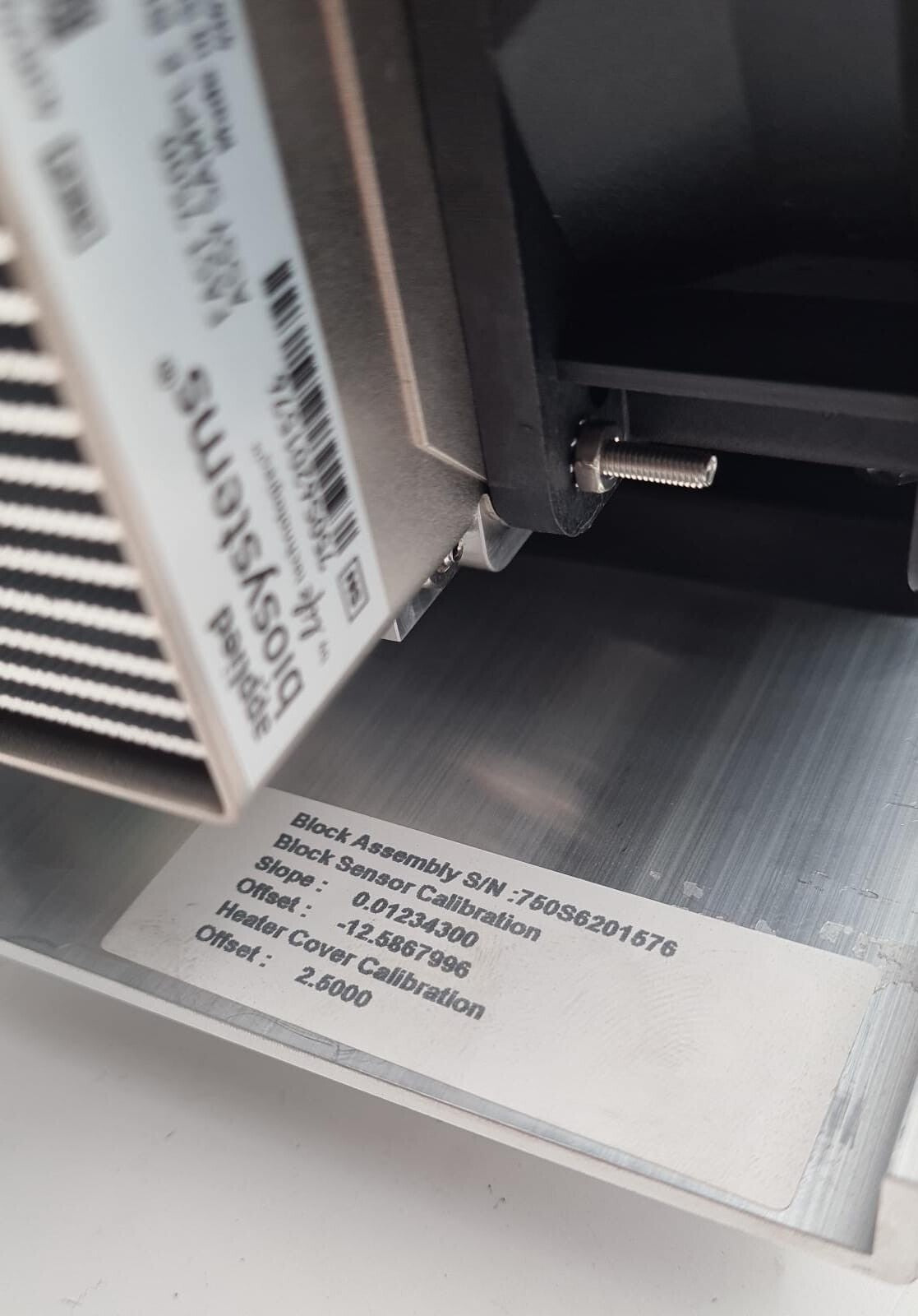 Applied BioSystems Life FAST 7500 ASSY SAMPLE BLOCK DRIVE 4357903 & Heated Cover