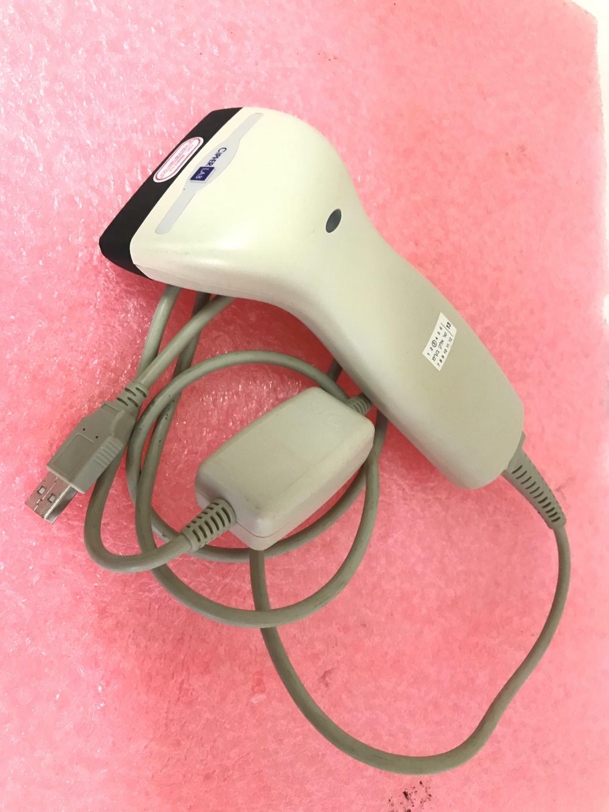CipherLab 1000 RS232 White Handheld Barcode Scanner