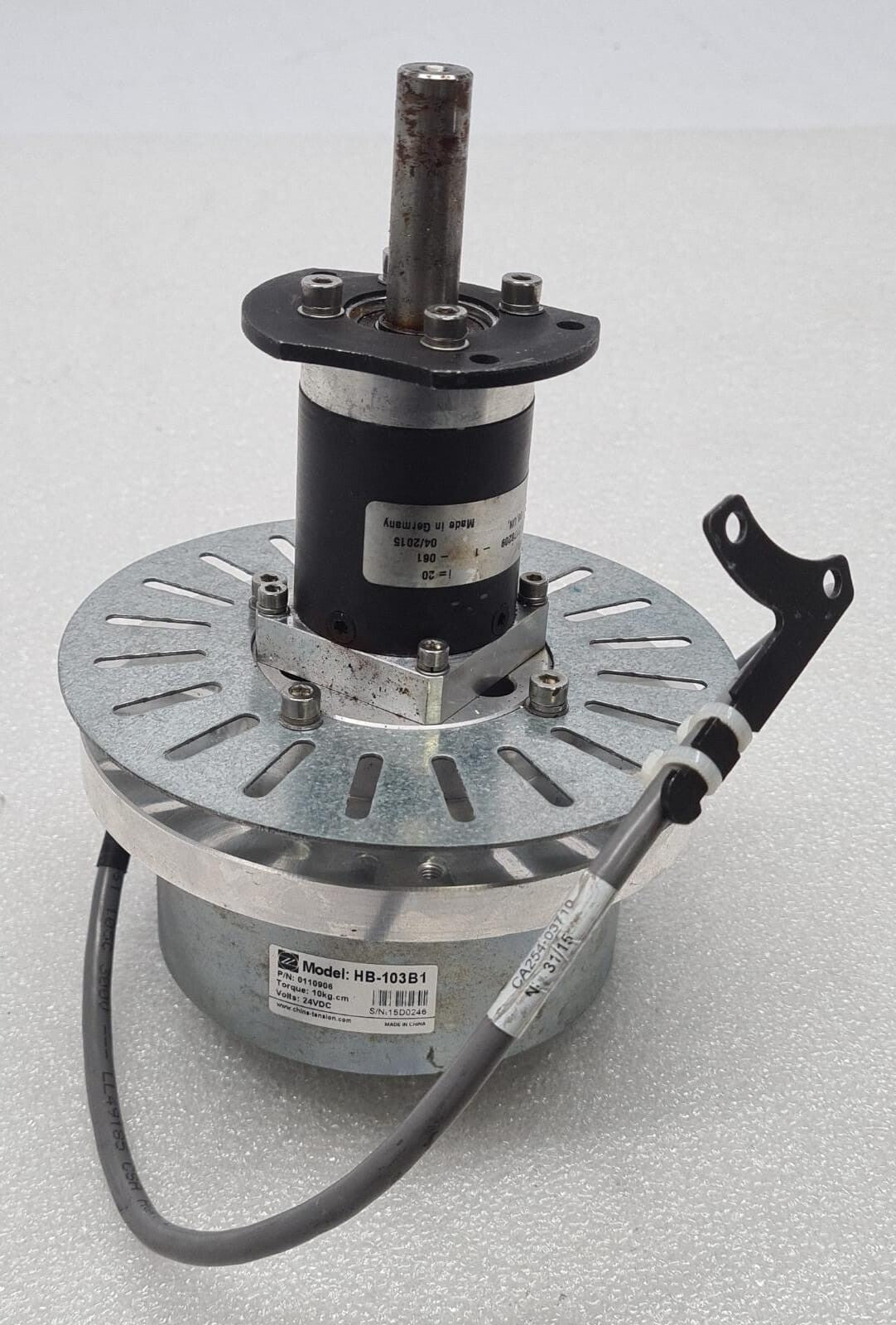 Hysteresis Brake HB-103B1 0110906 24VDC W/ Neugart PLE 40 2178209 i=20