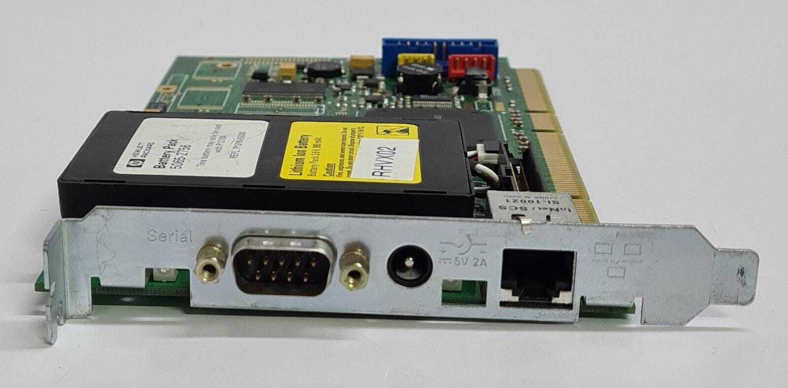 HP Agilent P1218-60002 PCI-X Remote Control Card W/ Battery Pack 5065-2756