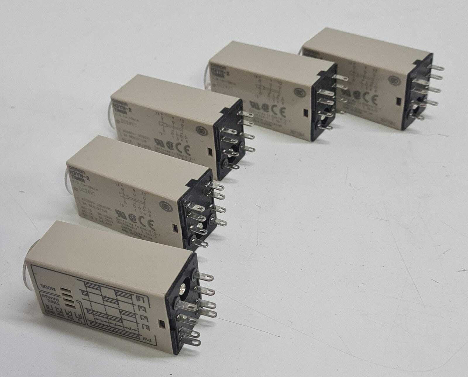 [LOT OF 5] OMRON H3YN-2 4547648117968 GB14048 Timer Relay 24 vdc