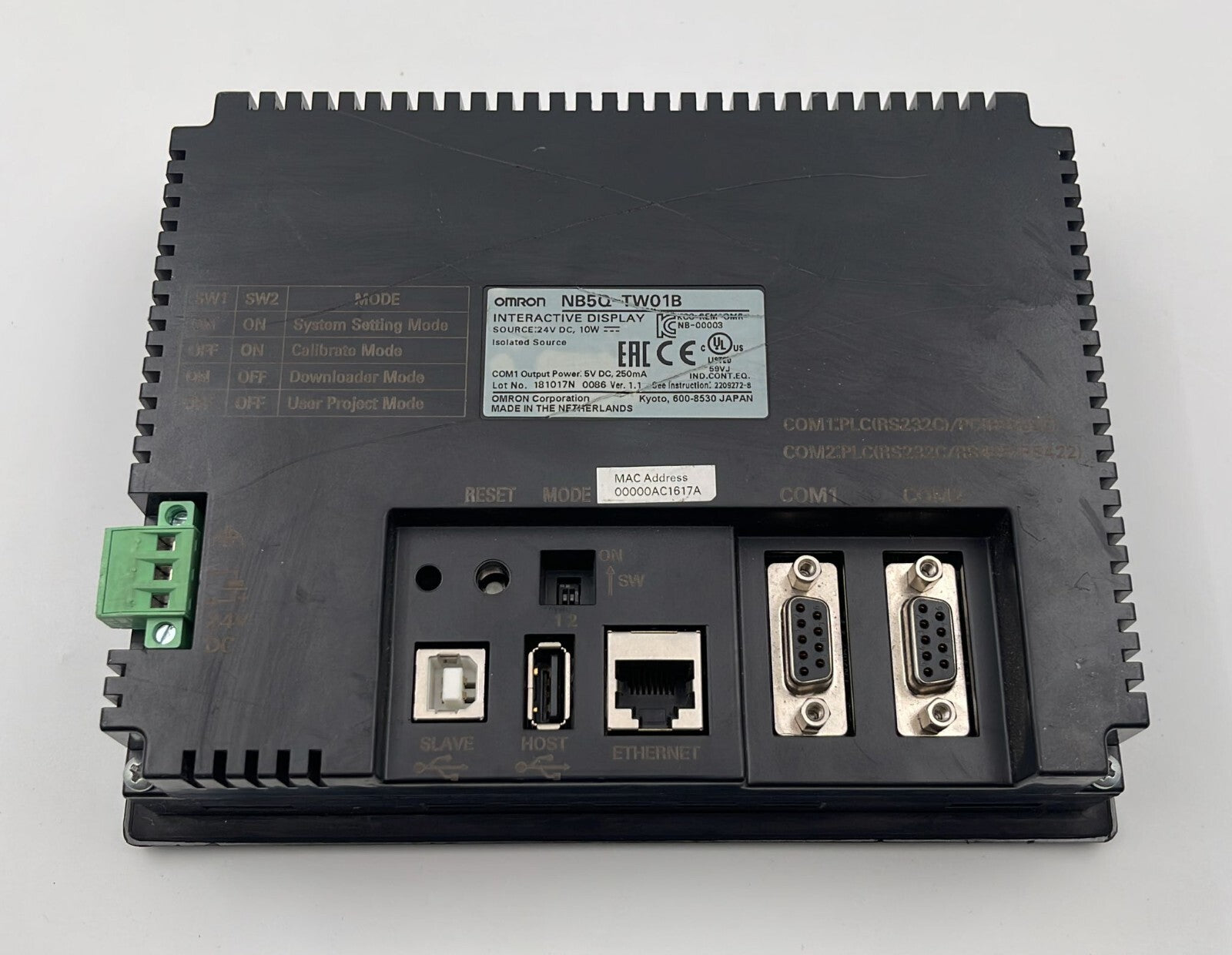 OMRON NB5Q-TW01B Interactive Display Touch Screen Module**AS-IS**