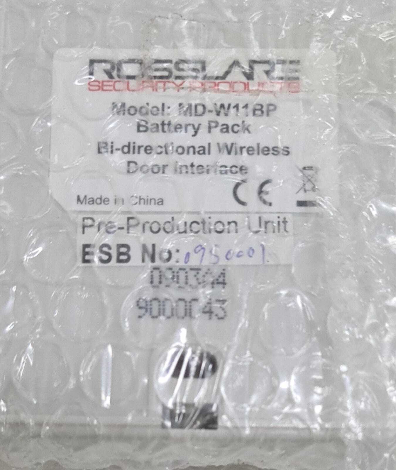 ROSSLARE Security MD-W11BP Battery Pack Wireless Door Interface Access Control