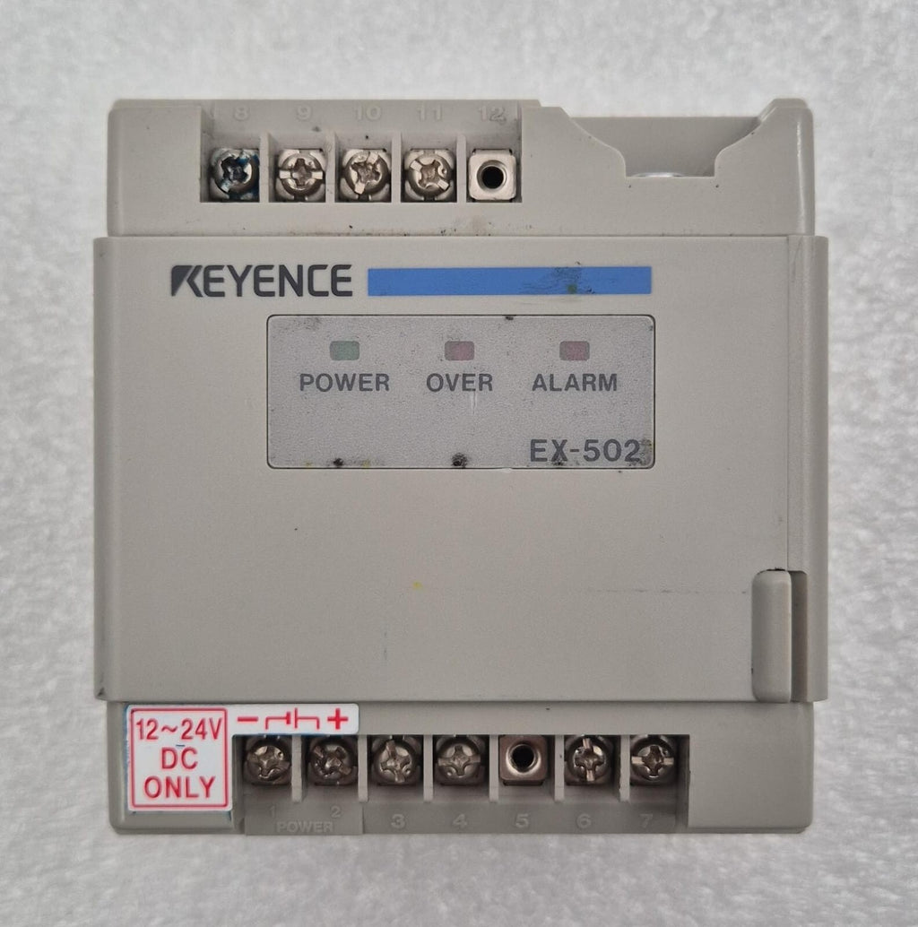 KEYENCE EX-500 SERIES EX-502 Digital Optical Fiber Amplifier Controller 12-24V