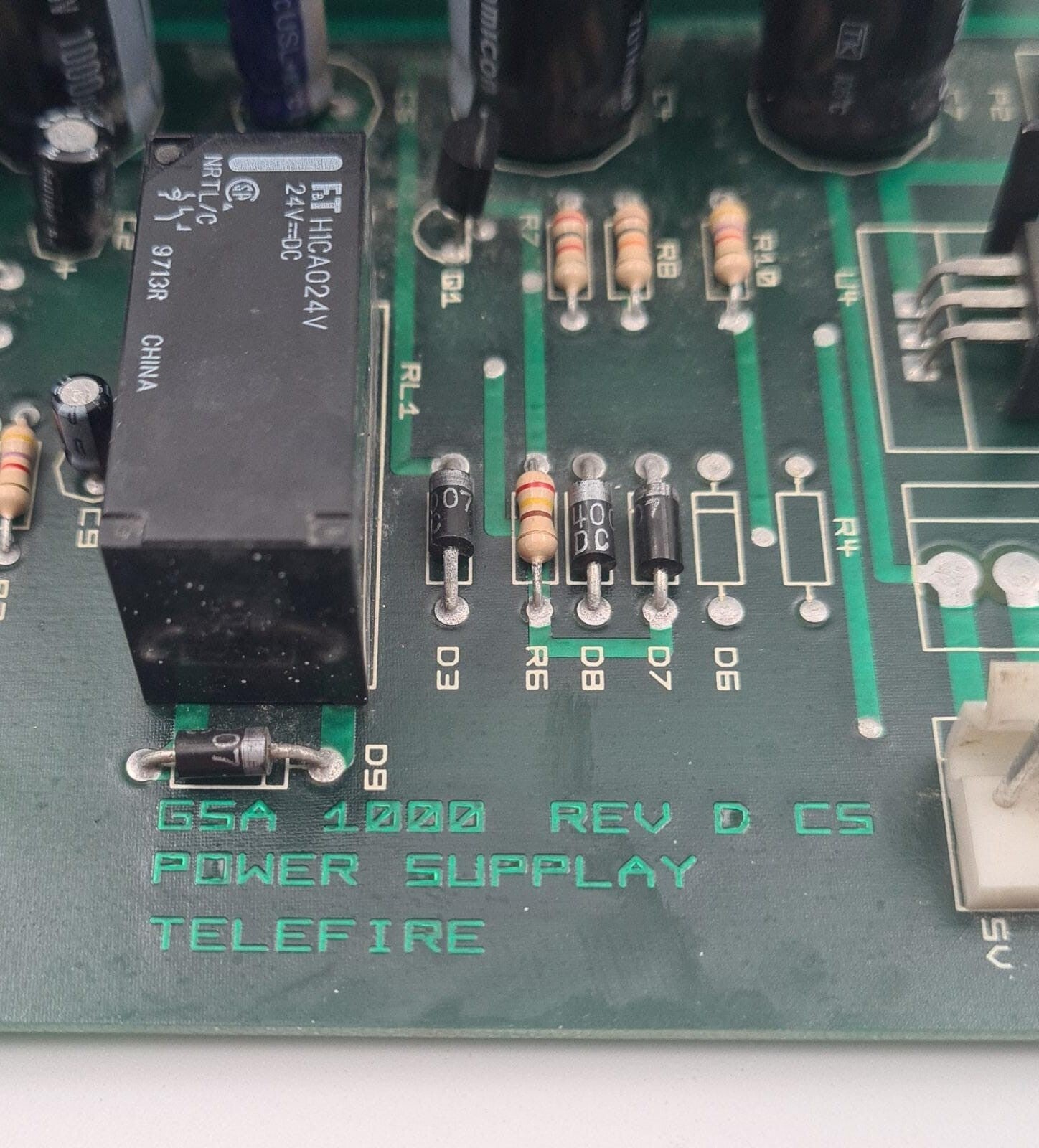 TELEFIRE GSA 1000 REV D CS Power Supply Board to Fire Alarm
