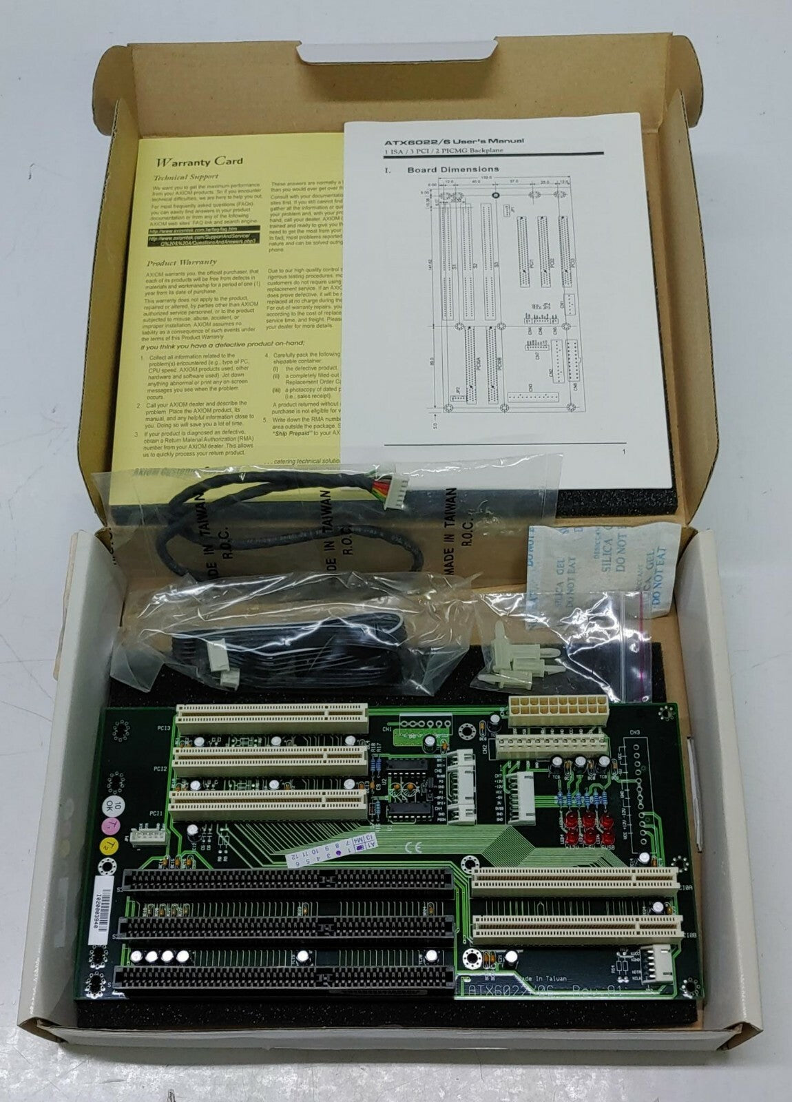 ATX6022/06 REV.A1 / 310-41112-00 / 1 ISA / 3 PCI / 2 PICMG Backplane AXIOMTEK