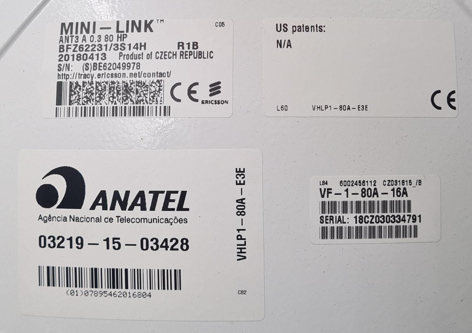 *NEW* Ericsson BFZ62231/3S14H R1B MINI-LINK ANT3 VHLP1-80A-E3E ValuLine Antenna