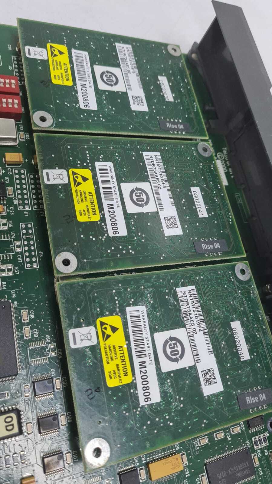 NORTEL 900-51060-01 MIG RLC Reach Line Card NTDR70BE + 3* NTDR73AAE5 + 900-01065