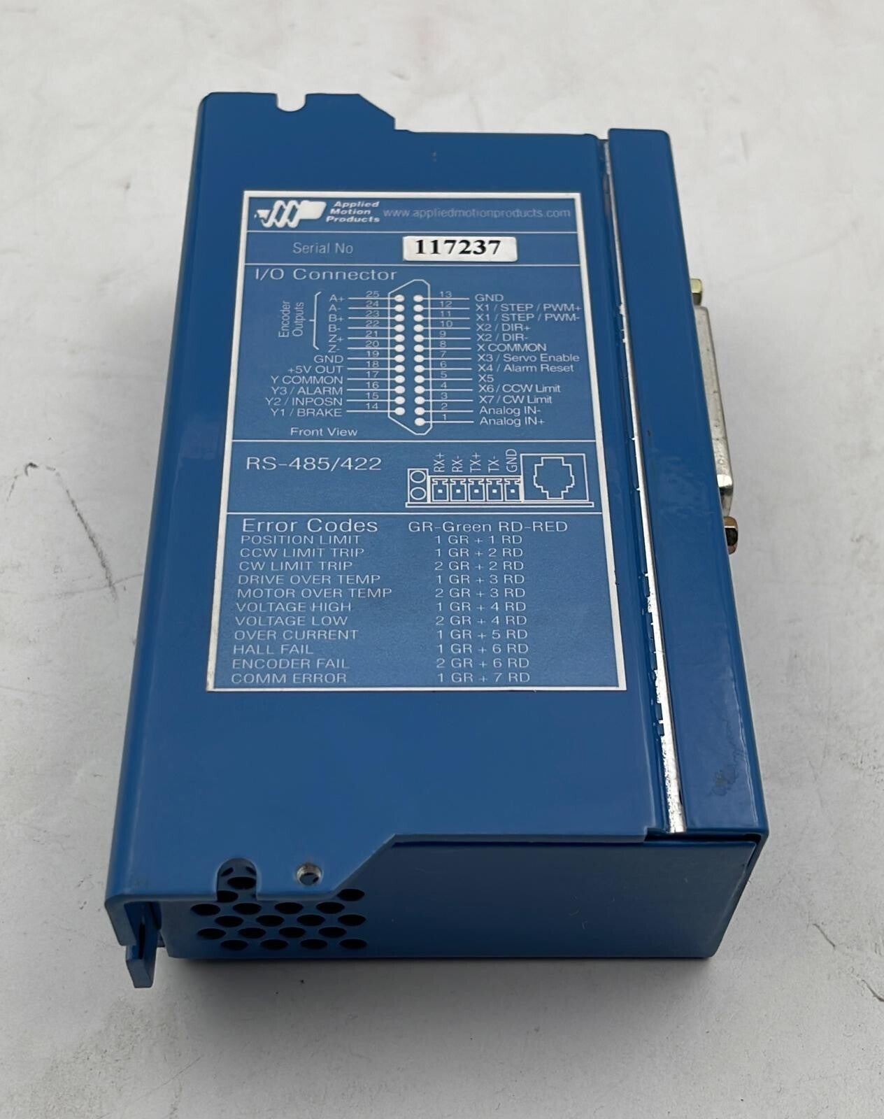 Applied Motion Products BLU200S Brushless Servo Controlle Drive RS-485/42