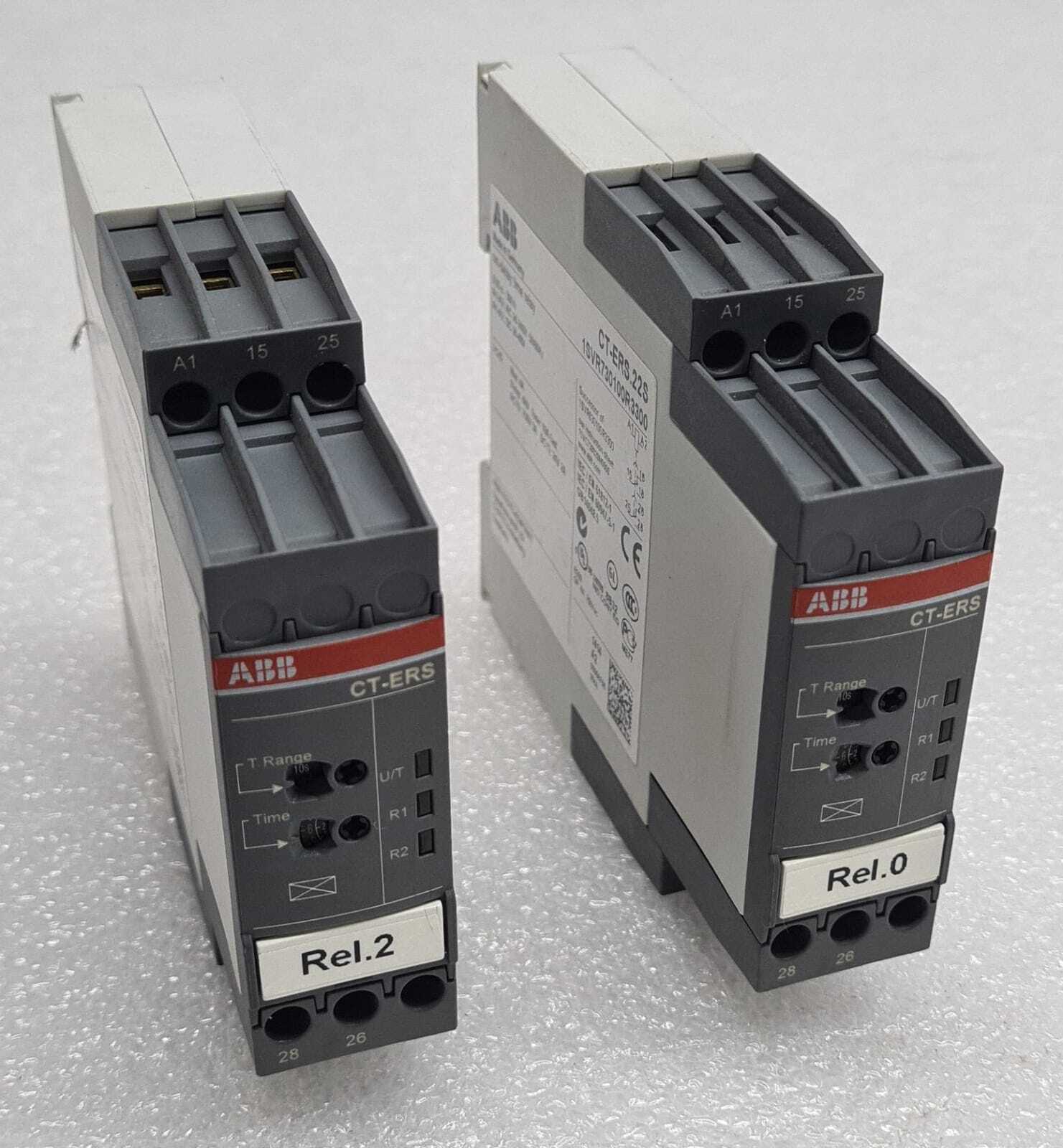 [LOT OF 2] ABB CT-ERS.22S On-delay time relay 1SVR730100R3300