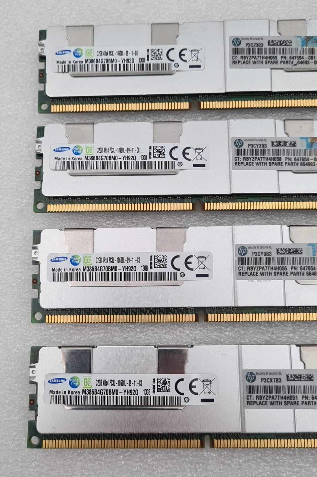 [LOT 8] SAMSUNG 32GB 4Rx4 PC3L-10600L M386B4G70BM0-YH92Q DDR3 SERVER MEMORY RAM