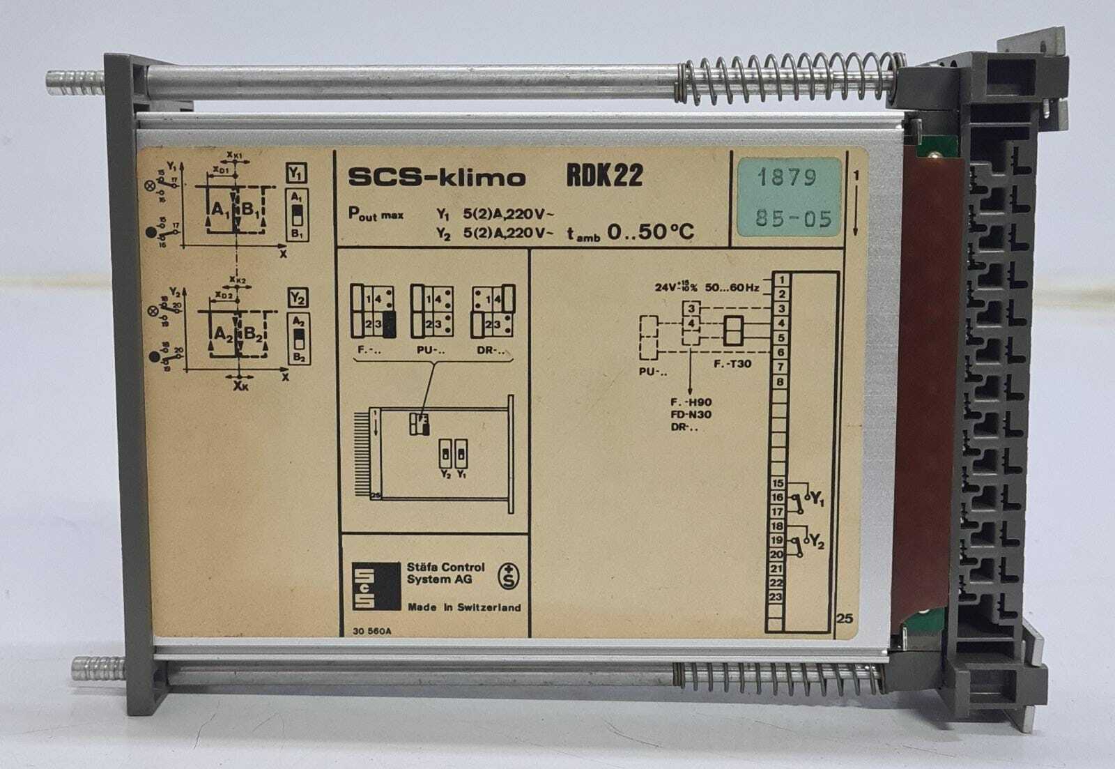 SCS-klimo Stafa Control System AG Board RDK22 - FOR PARTS
