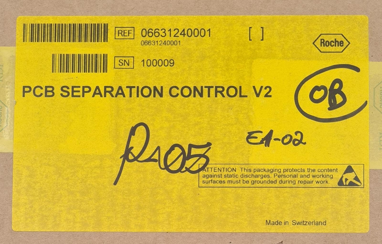 NEW - ROCHE PCB SEPARATION CONTROL V2 06631240001 B 06623166001