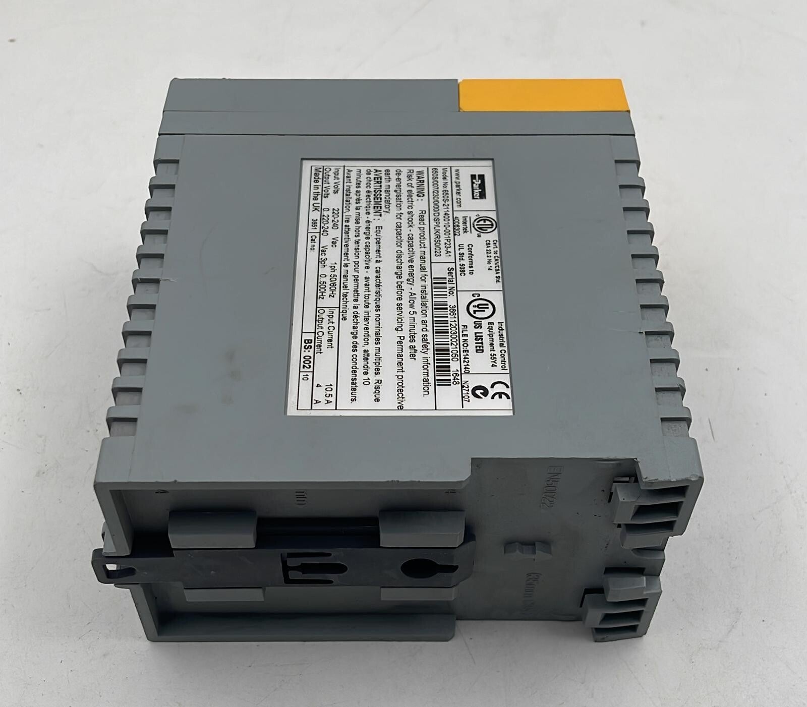 Parker 650 series 650S-21140010-001P23-A1 Servo Control Drive W/ 6511-TTL-00-G