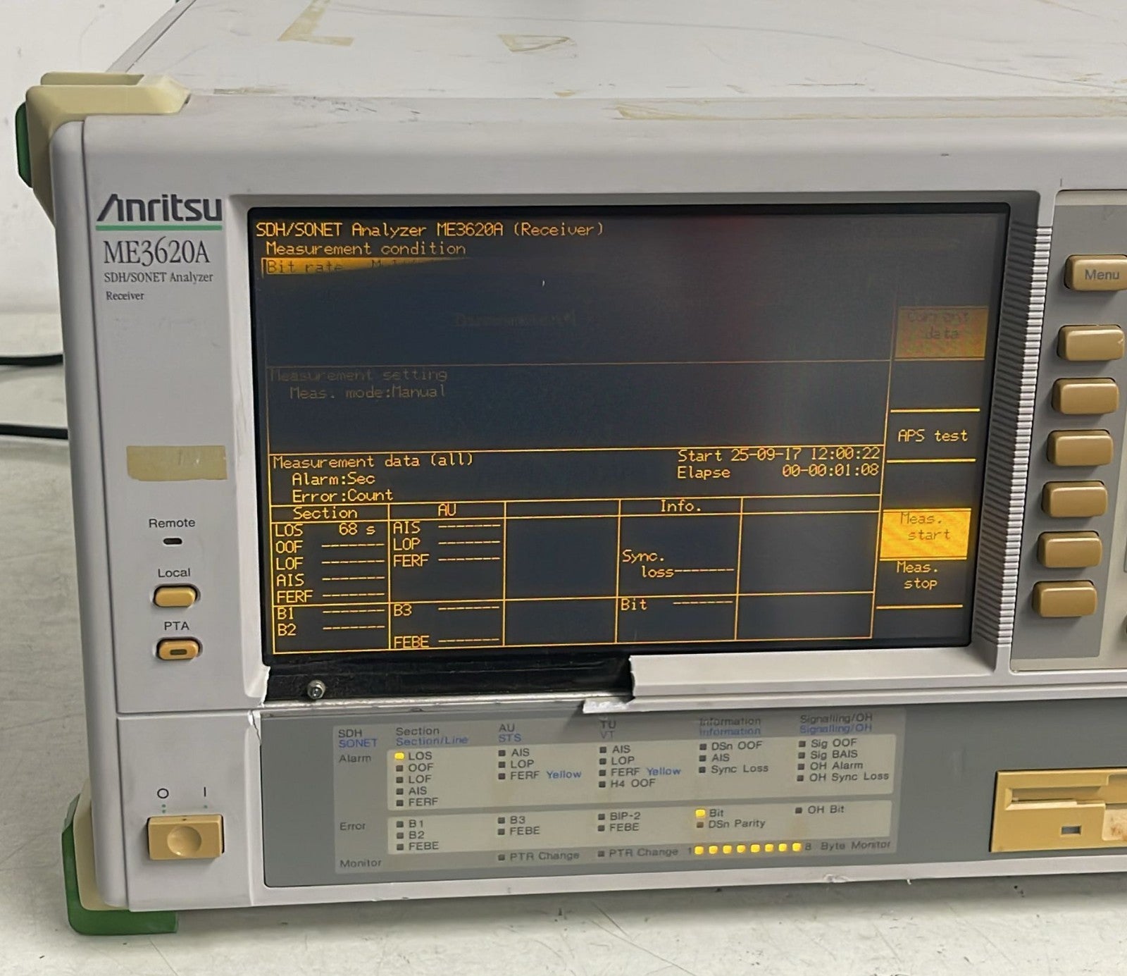 Anritsu ME3620A SDH / Sonet Analyzer Receiver ** AS IS