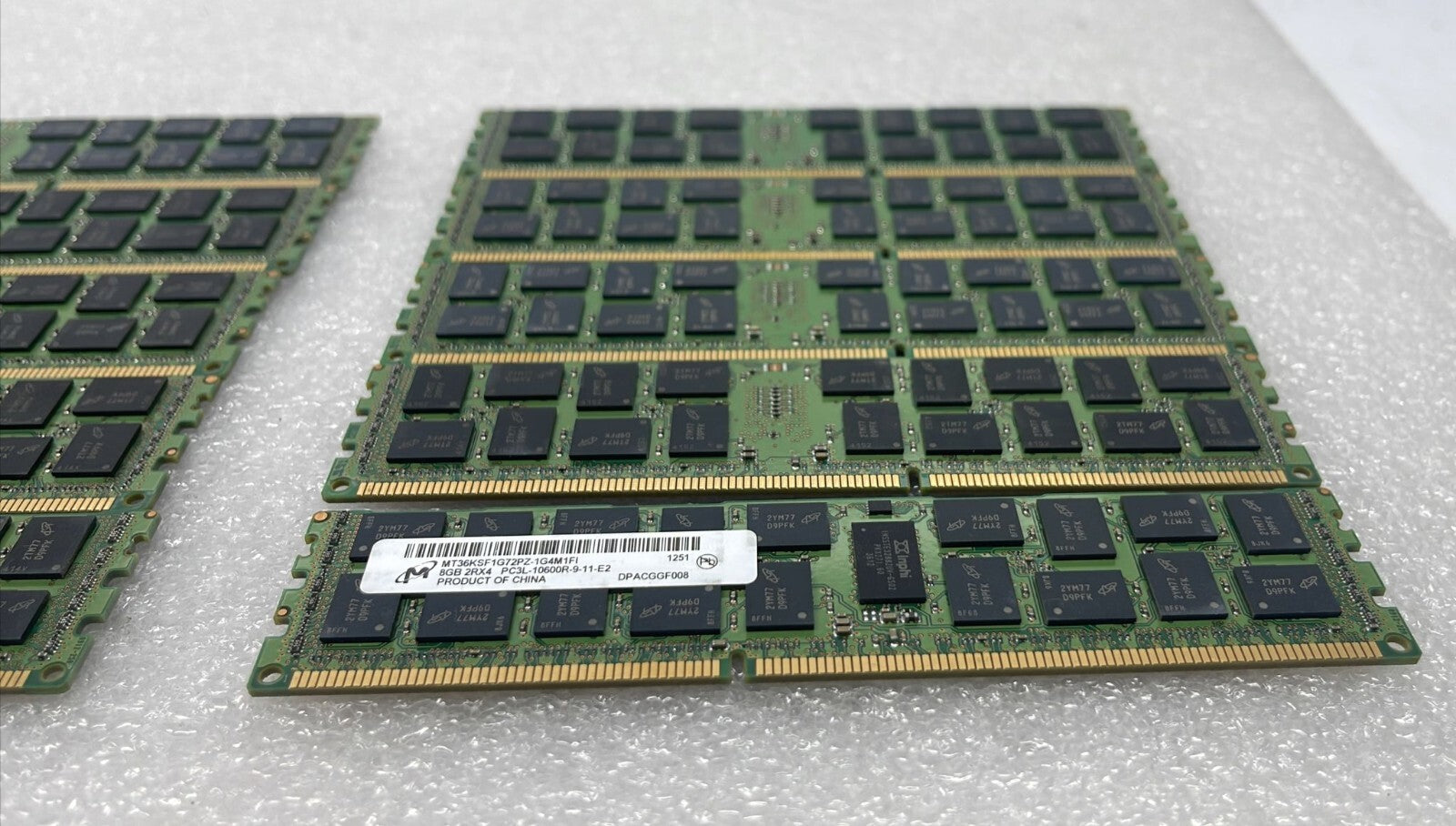 [LOT OF 15] MICRON 8BG 2RX4 PC3L-10600R-9-11-E2 MT36KSF1G72PZ-1G4MHF Memory RAM