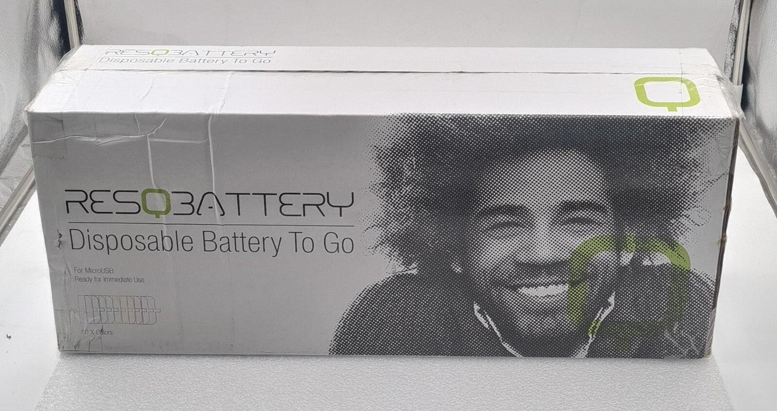 RESQBATTERY Disposable Battery POWER BANK Charger Smartphone Micro-USB 3.9WH 5h