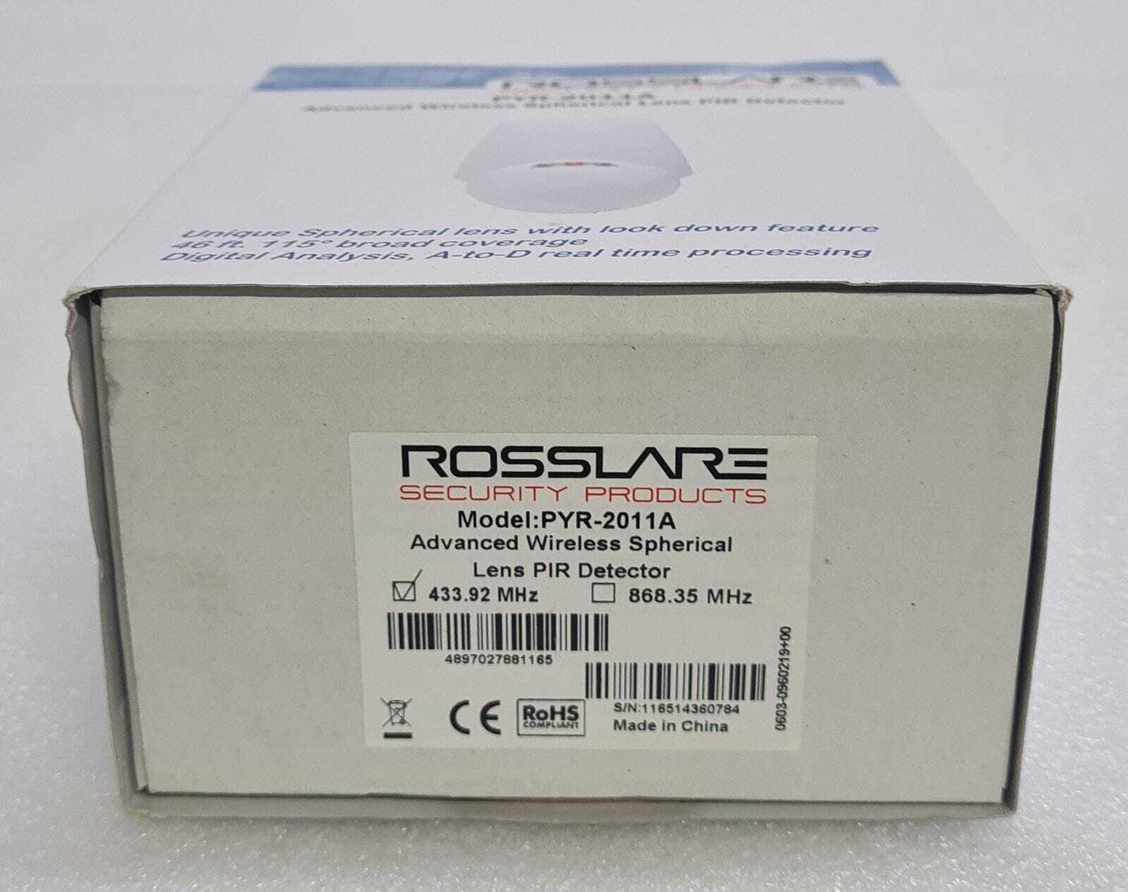 Rosslare PYR-2011AG Advanced Wireless Spherical Lens PIR Detector Infrared