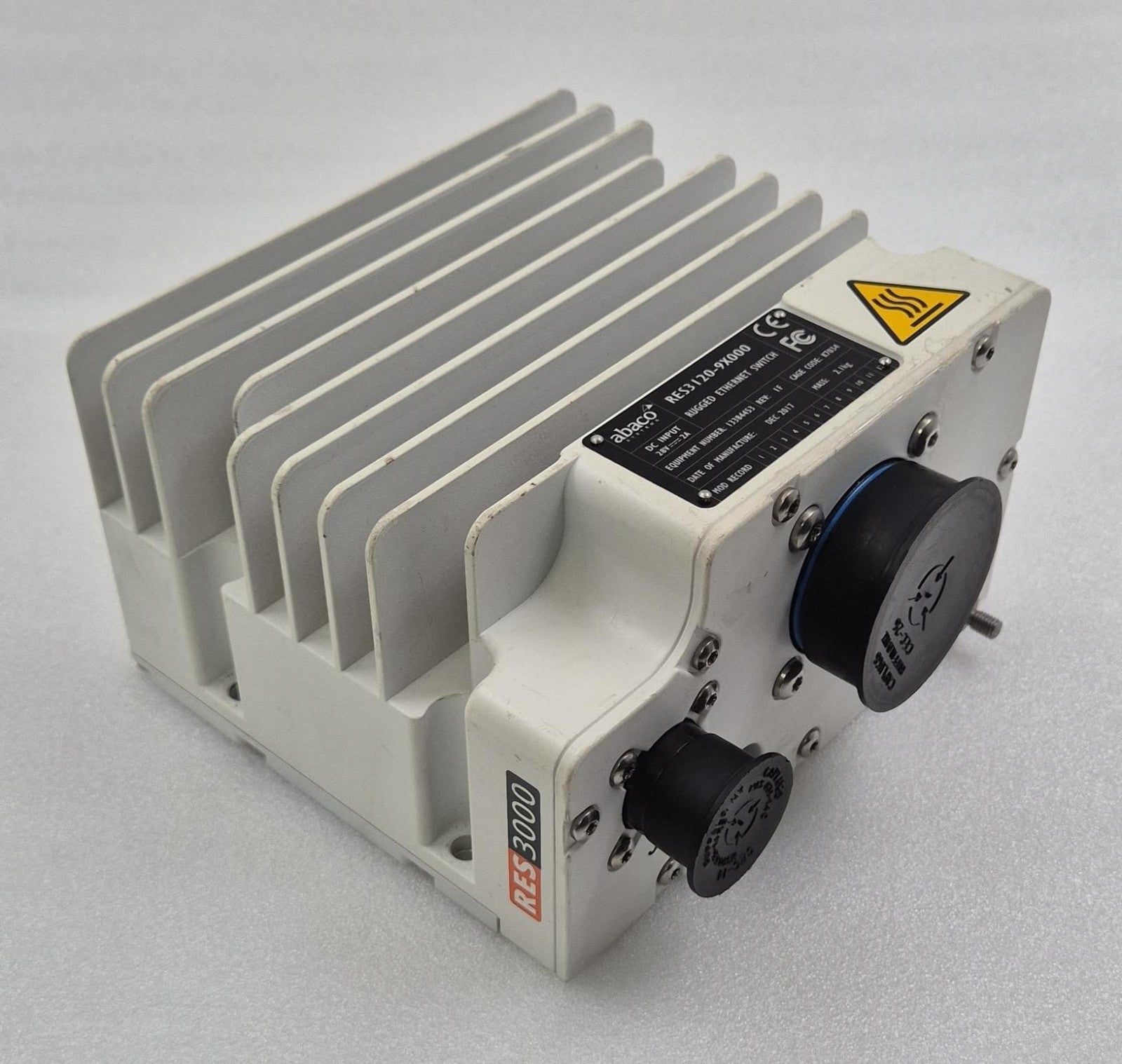 Abaco Systems RES3000 RES3120-9X000 Rugged Ethernet Switch 28V