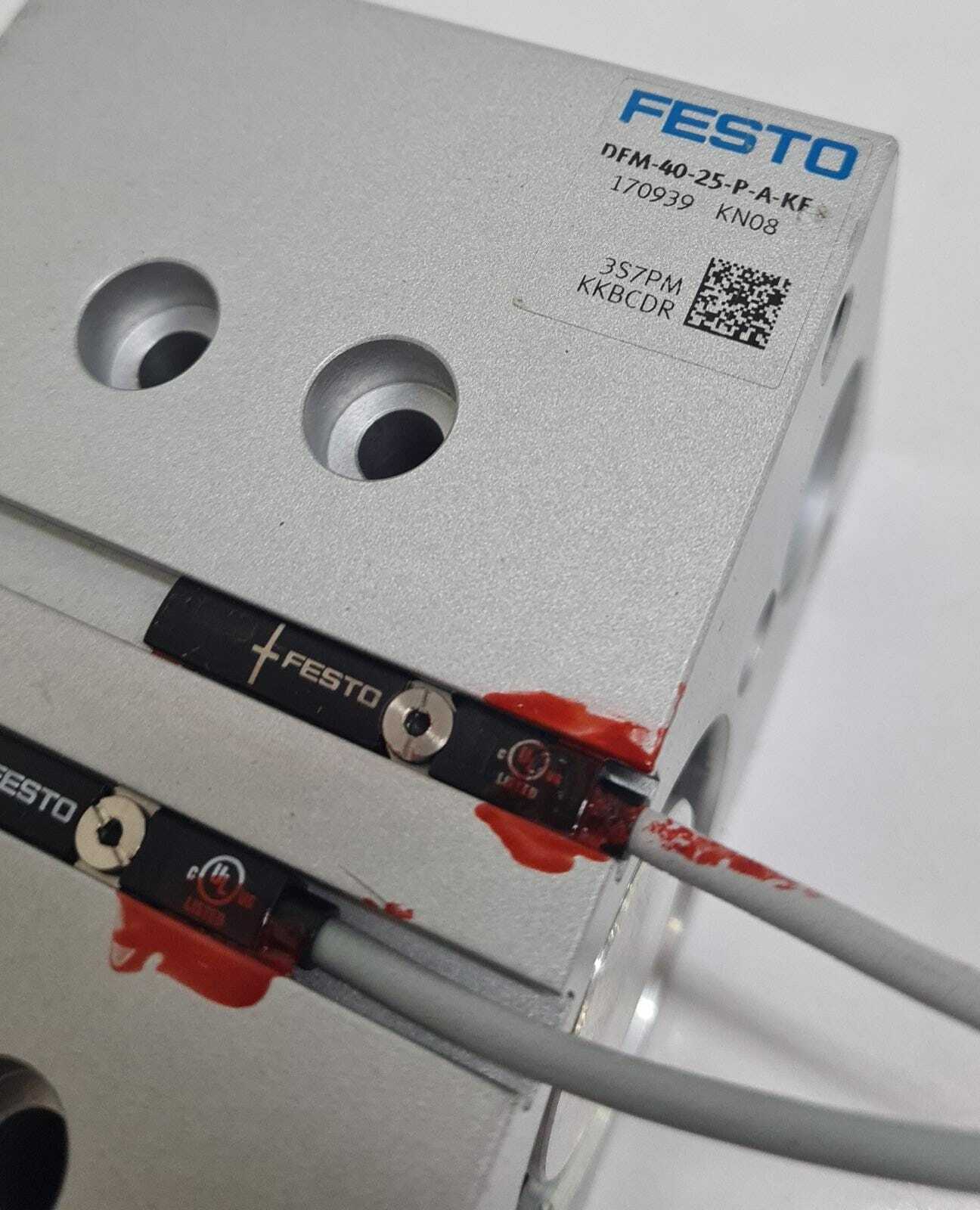 FESTO DFM-40-25-P-A-KF 170939 KN08 PNEUMATIC GUIDED ACTUATOR