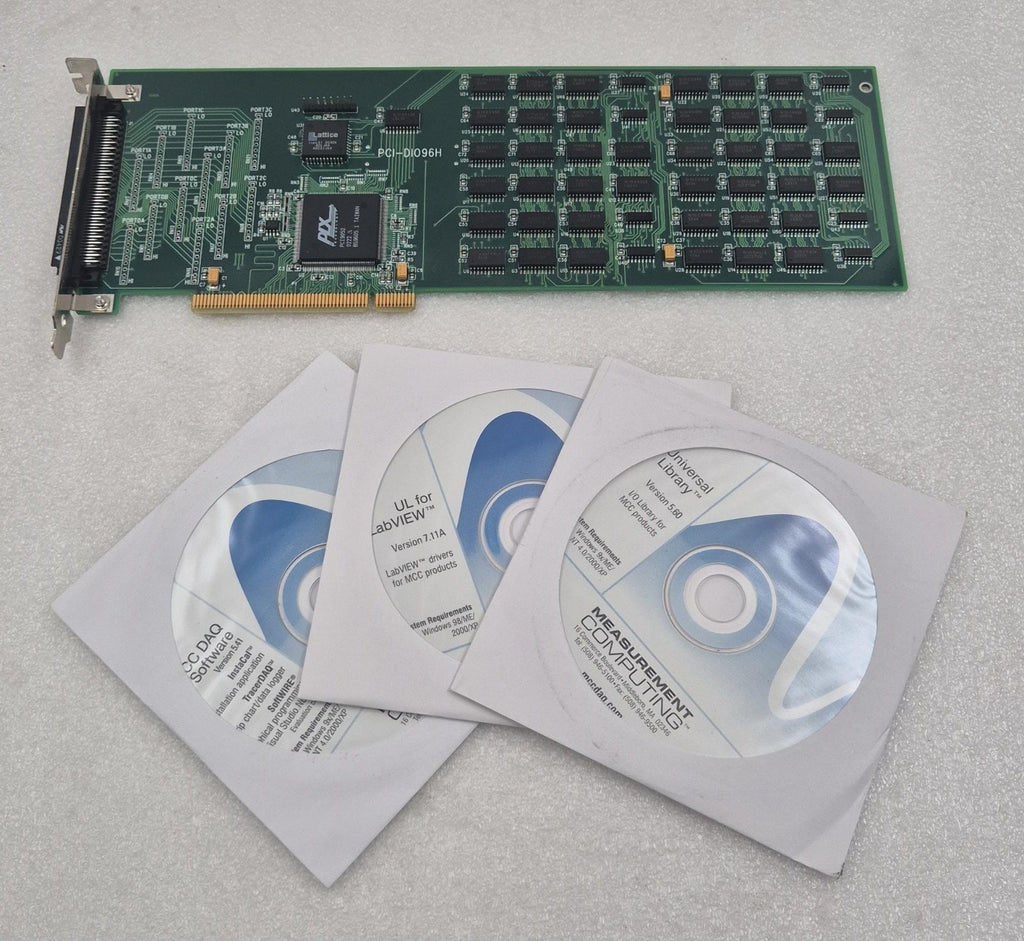 National Instruments NI PCI-DIO96H PLX PCI9052 PCB W/ Measurement Computing 3*CD