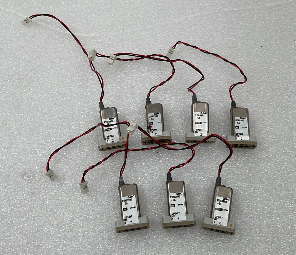 [LOT OF 7] SMC LVM09R3-5A  CHEMICAL VALVE 2 PORT