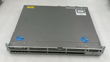Cisco WS-C3850-24S-S angled front rackmount view