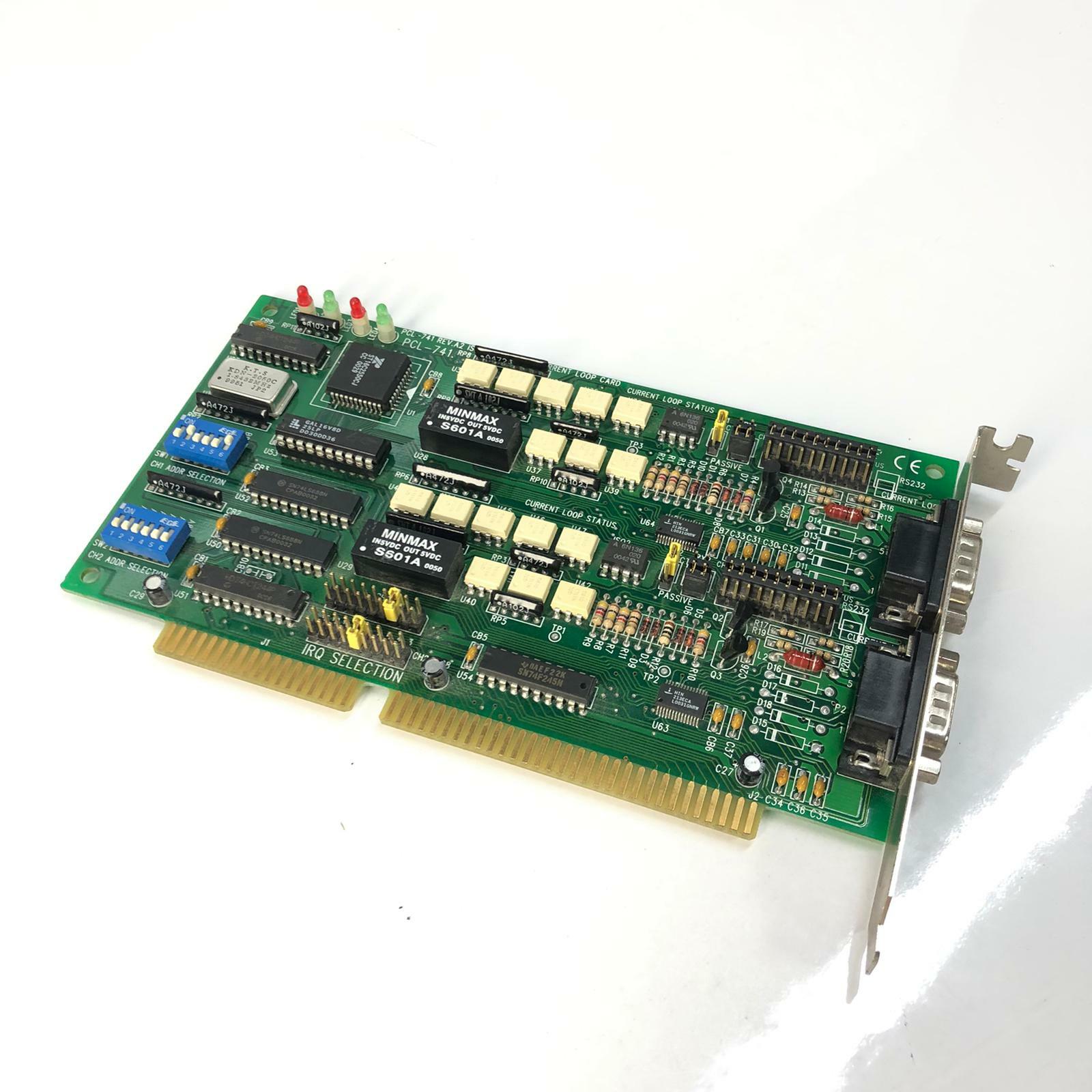 Advantech PCL-741 Rev a2 Isolated Rs232 Current Loop 2 port Communication Card